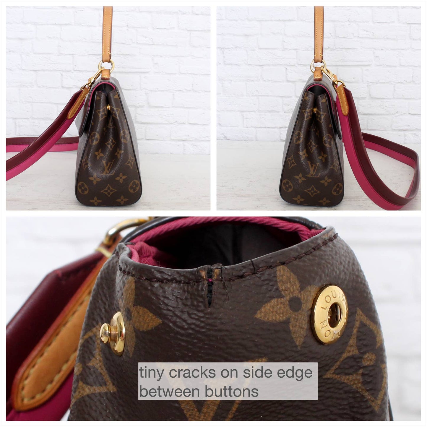 Louis Vuitton Cluny BB Monogram Crossbody Fuchsia