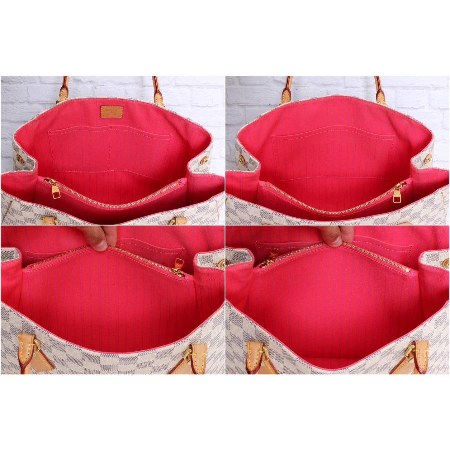 Louis Vuitton Calvi Damier Azur Tote Shoulder Bag