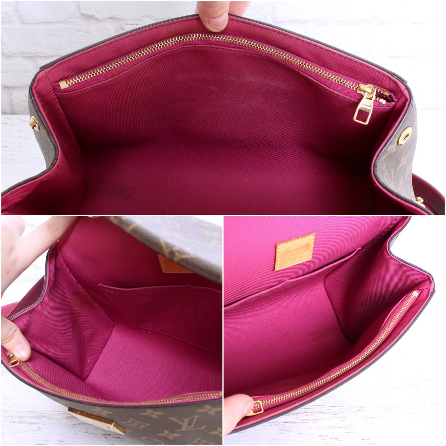 Louis Vuitton Cluny BB Monogram Crossbody Fuchsia