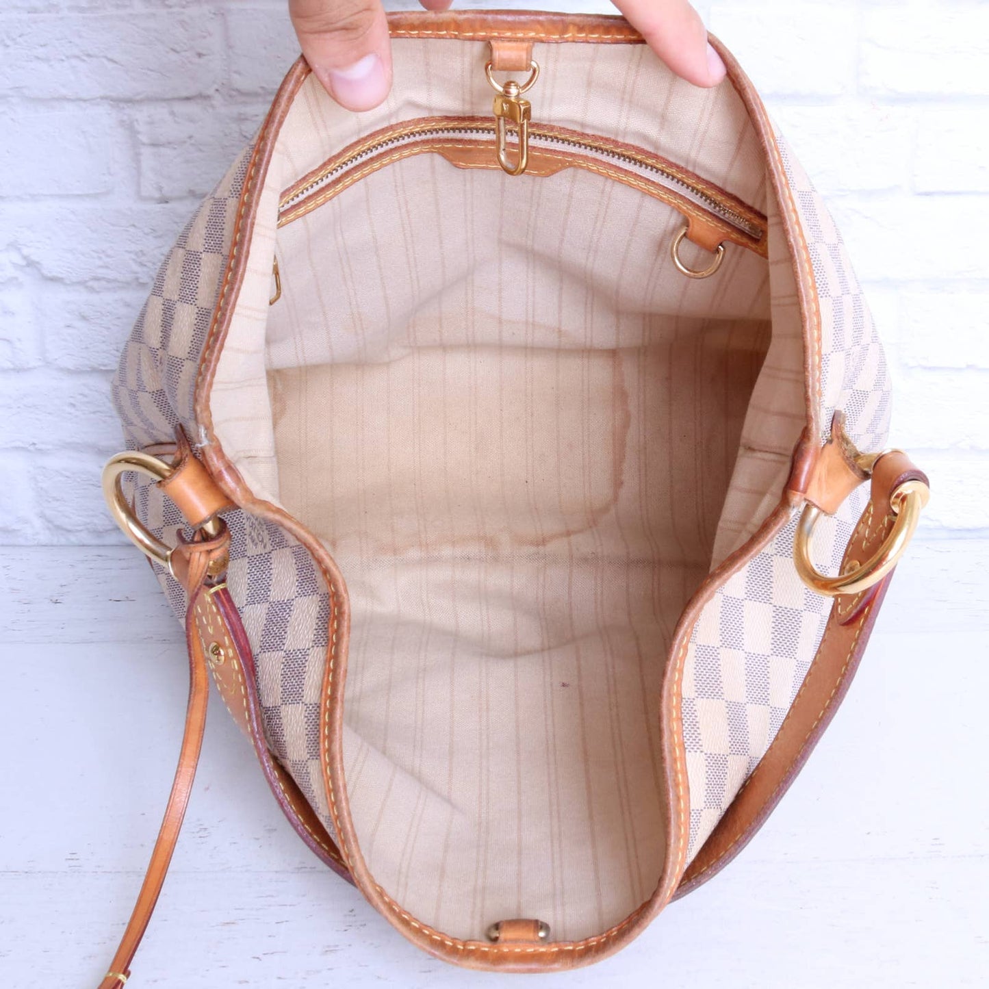 Louis Vuitton Delightful PM Damier Azur Shoulder Bag