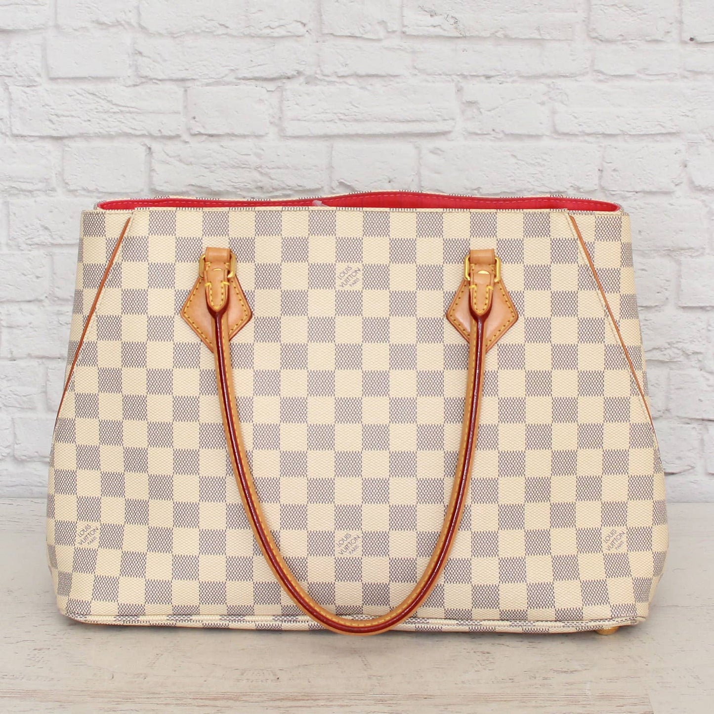 Louis Vuitton Calvi Damier Azur Tote Shoulder Bag