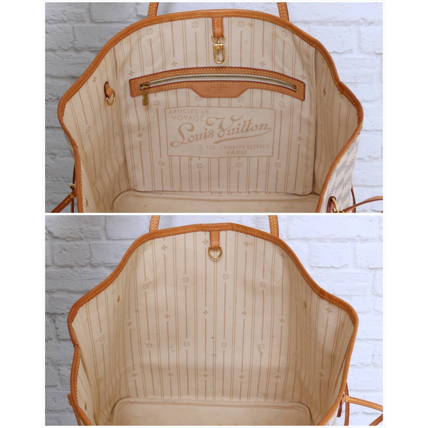 Louis Vuitton Neverfull MM Damier Azur Tote