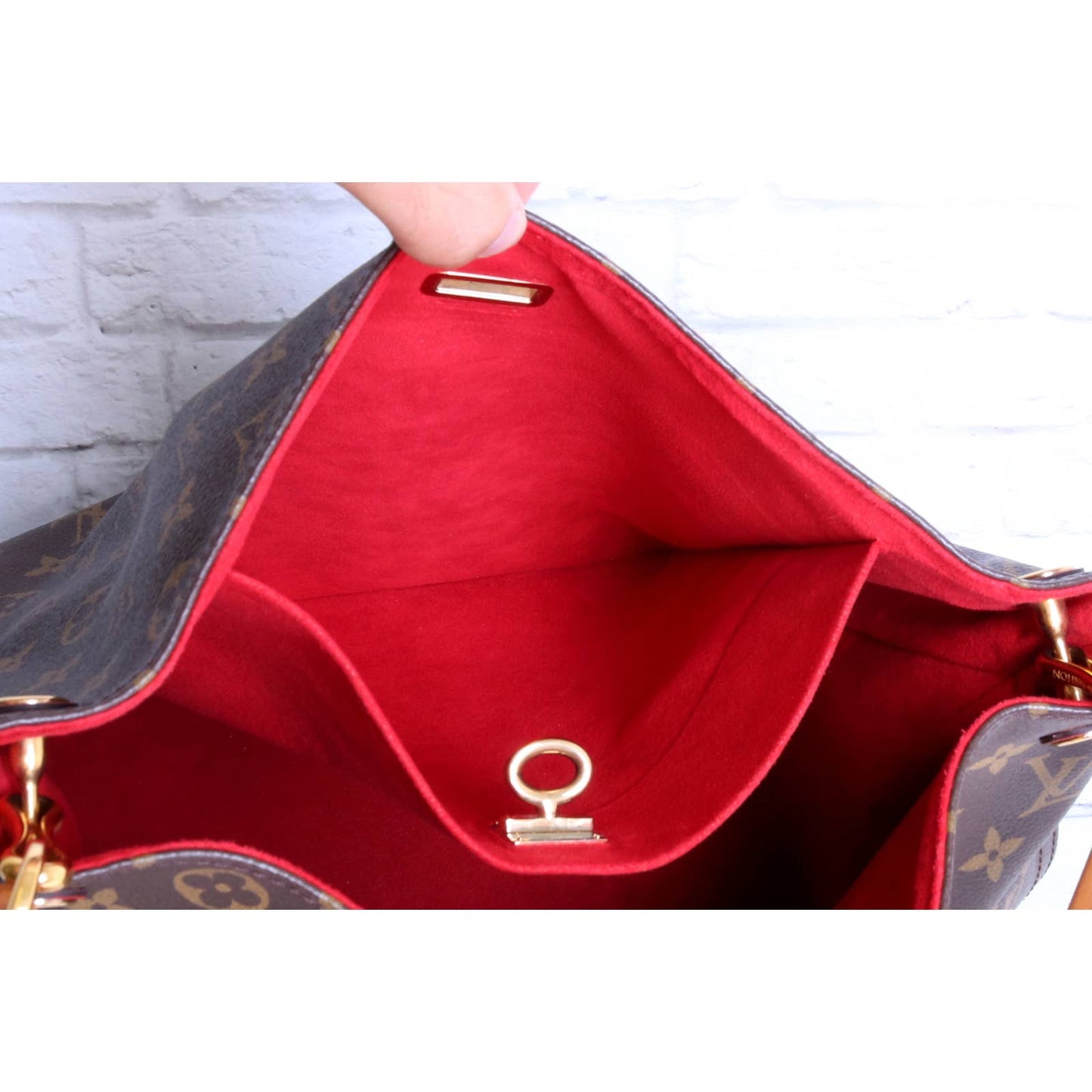 Louis Vuitton Gaia Hobo Monogram Red Shoulder Bag