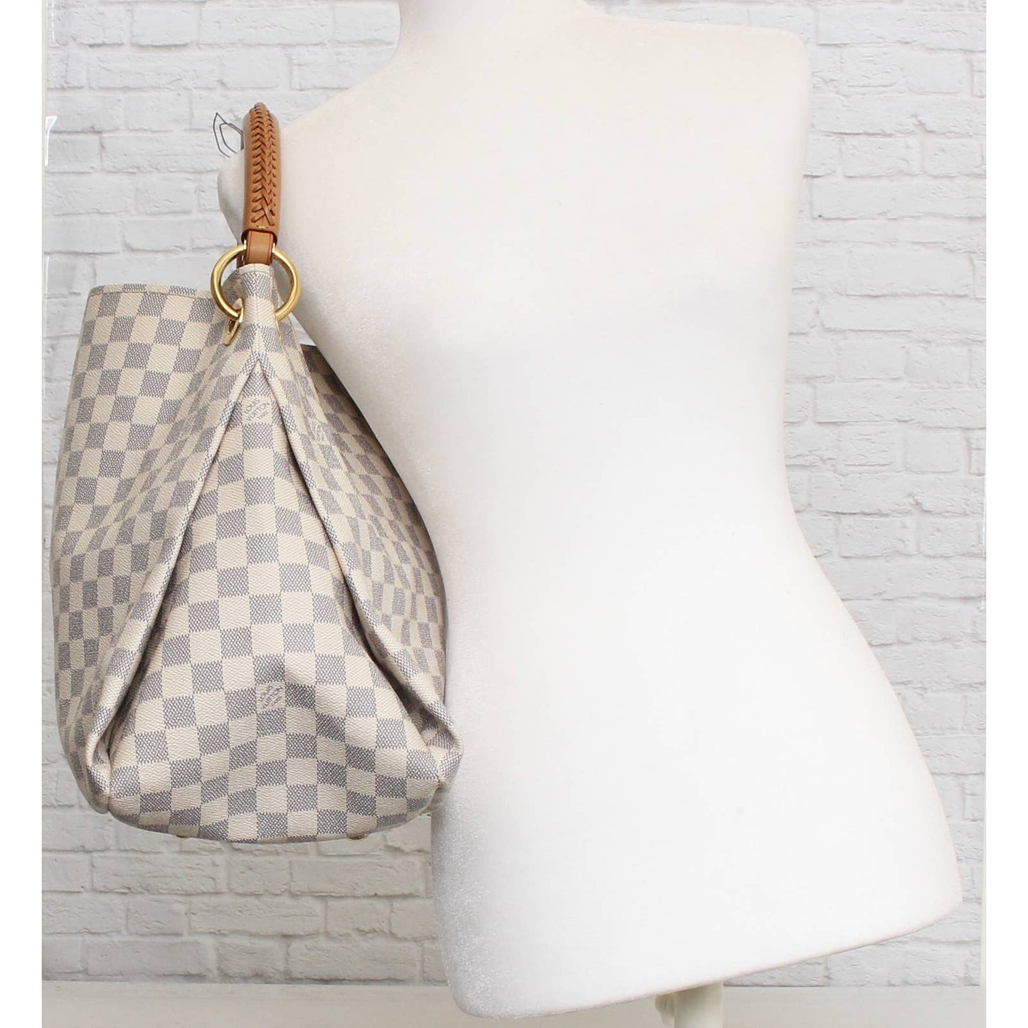 Louis Vuitton Artsy MM Damier Azur Large White Tote