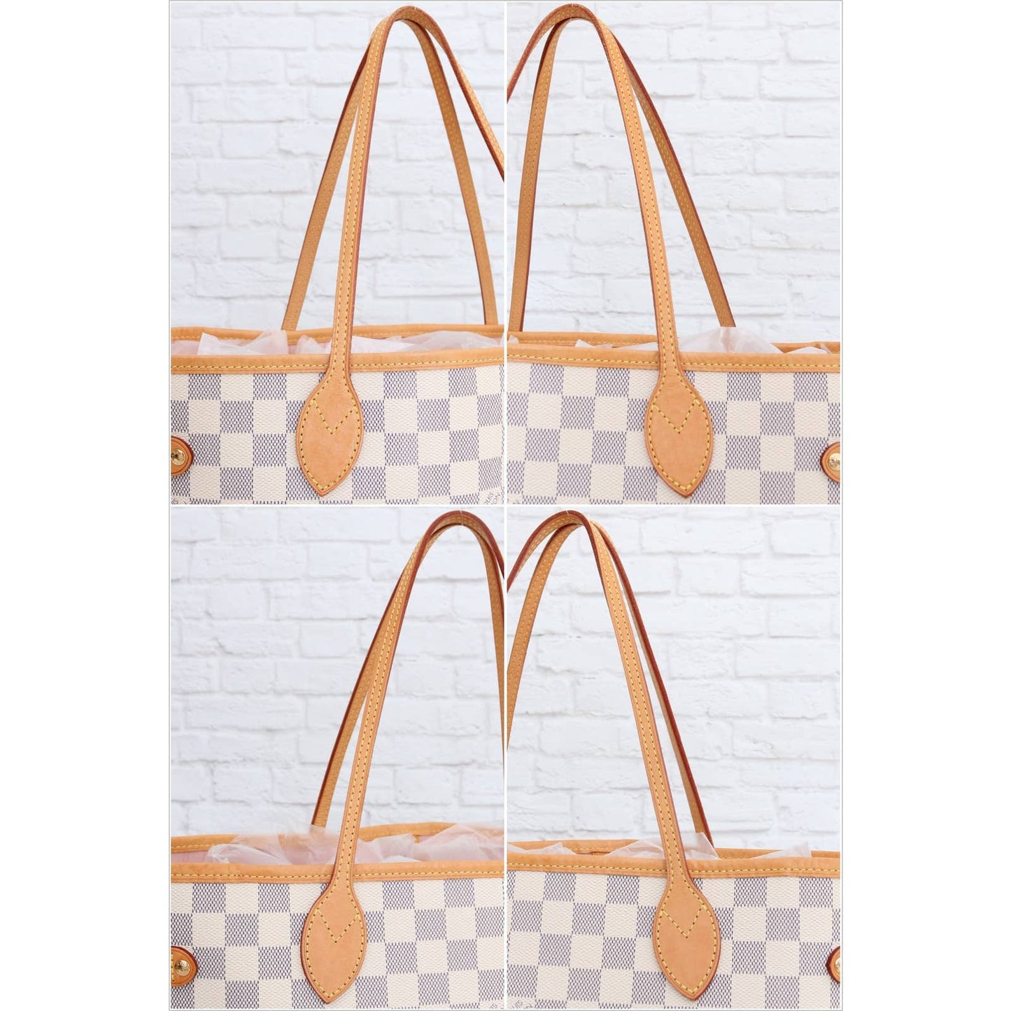 Louis Vuitton Neverfull MM Damier Azur Tote with Pouch