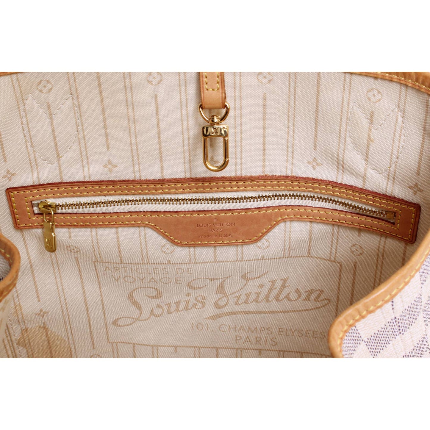 Louis Vuitton Neverfull MM Damier Azur Tote