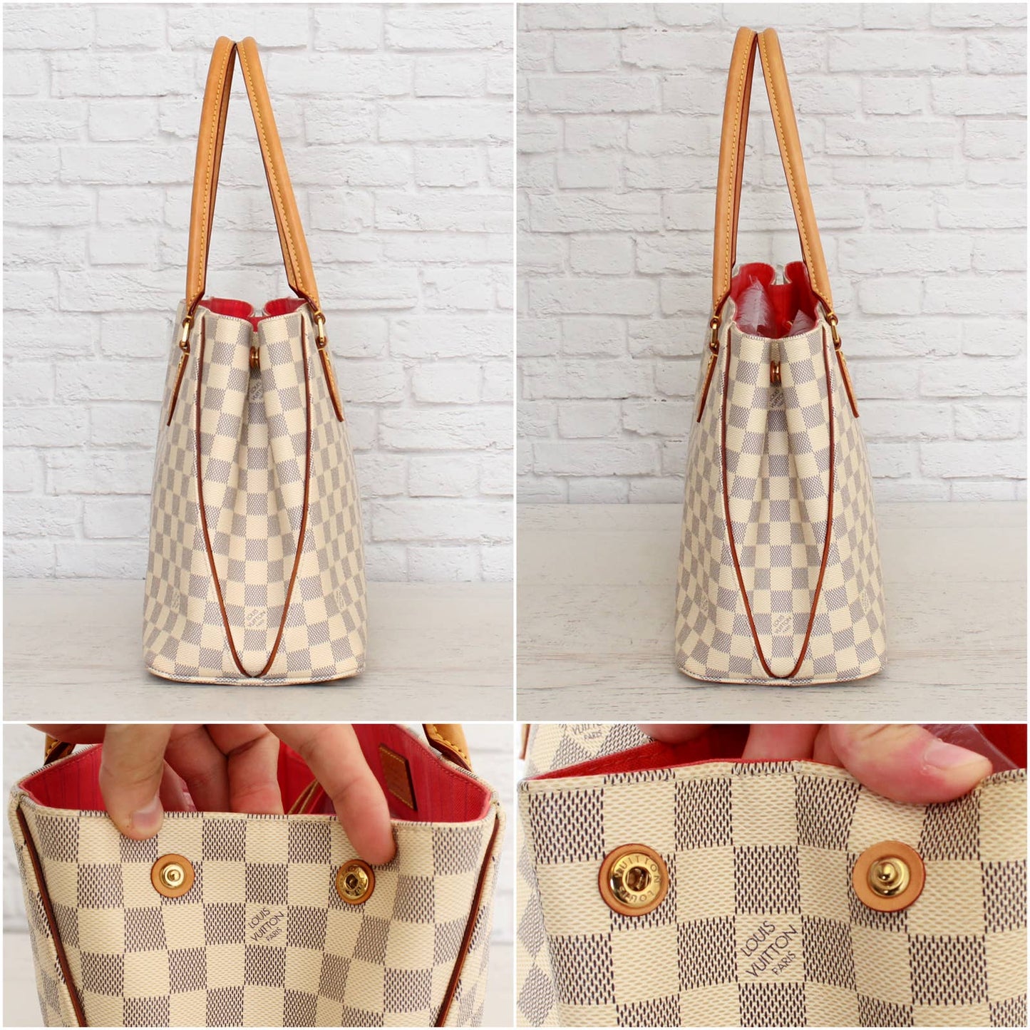 Louis Vuitton Calvi Damier Azur Tote Shoulder Bag