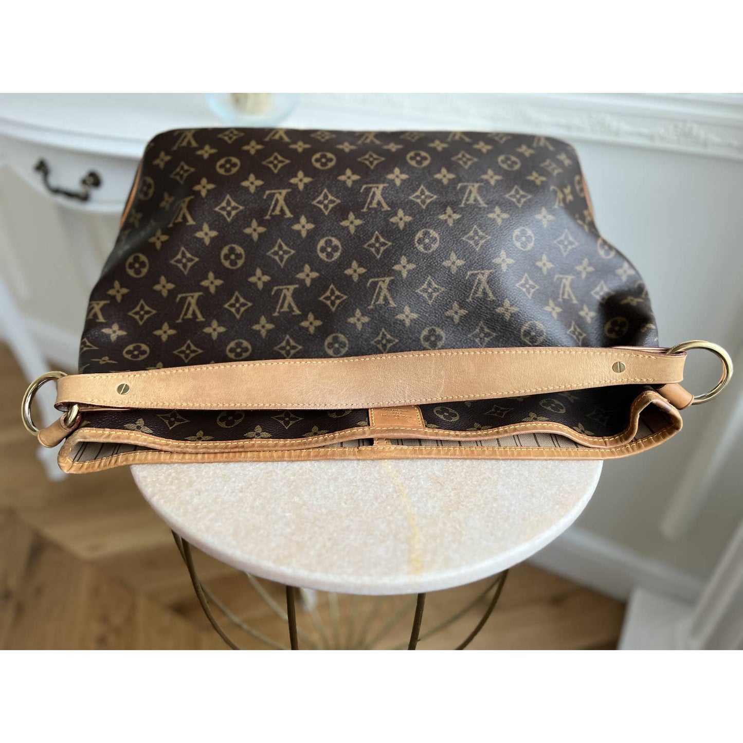 Louis Vuitton Delightful MM Monogram Tote Shoulder Bag Purse Handbag