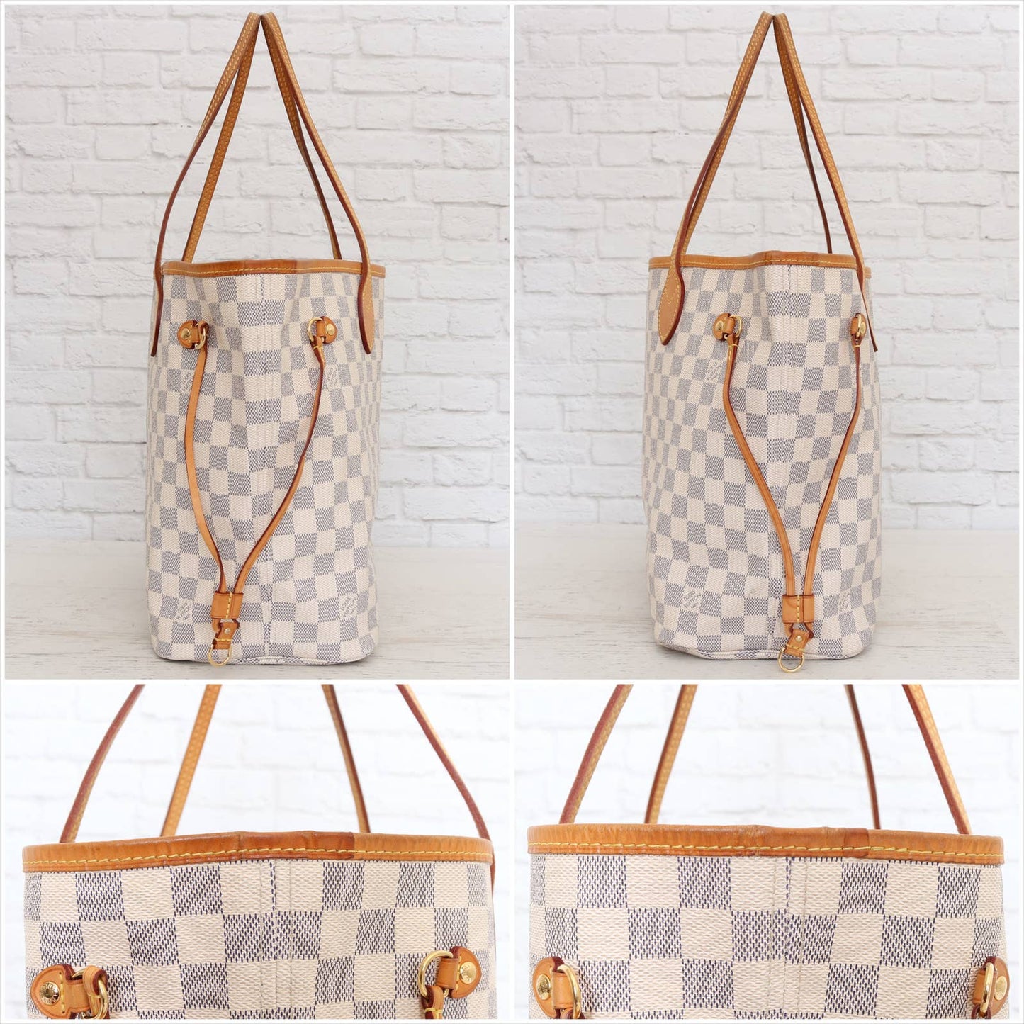 Louis Vuitton Neverfull MM Damier Azur Tote