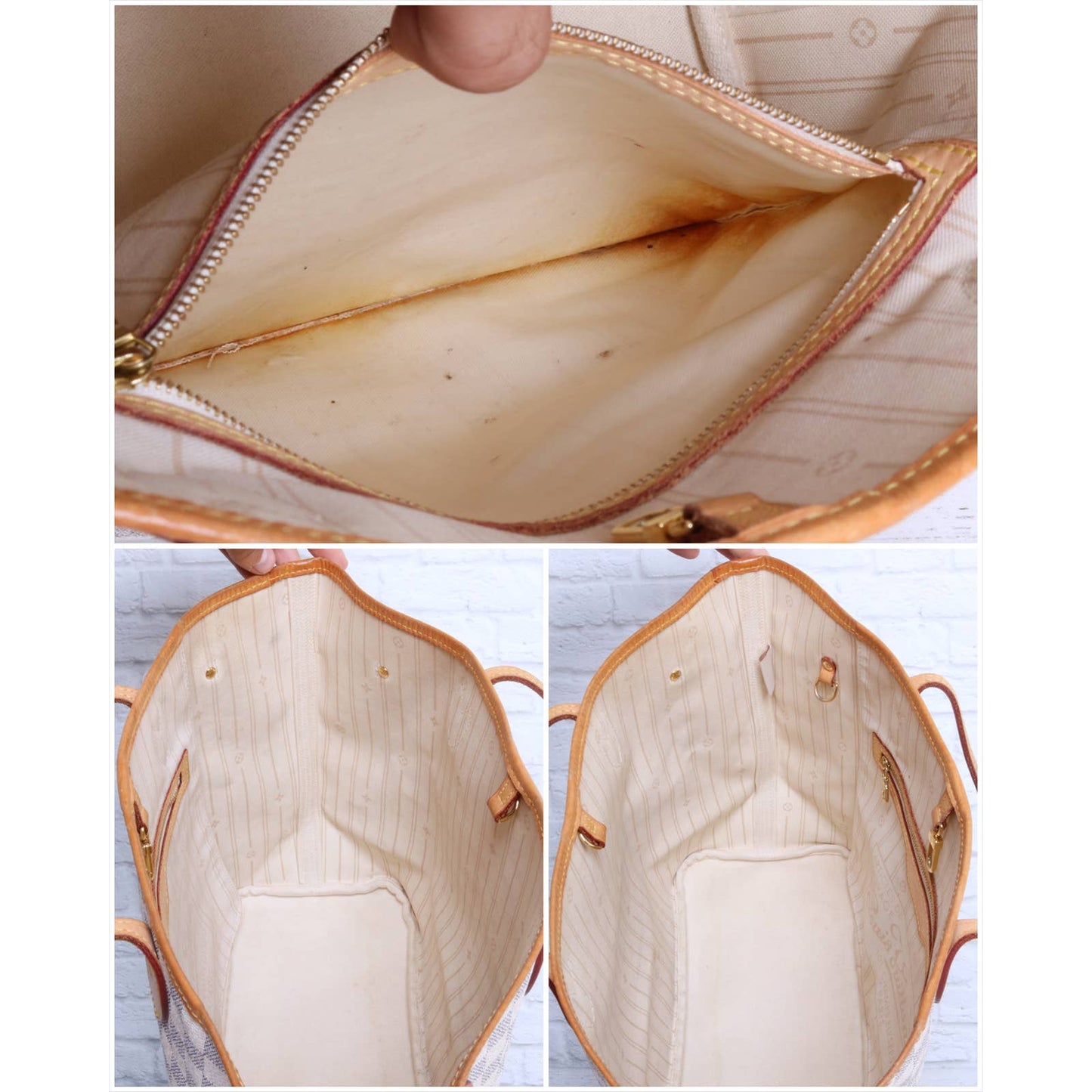 Louis Vuitton Neverfull MM Damier Azur Tote