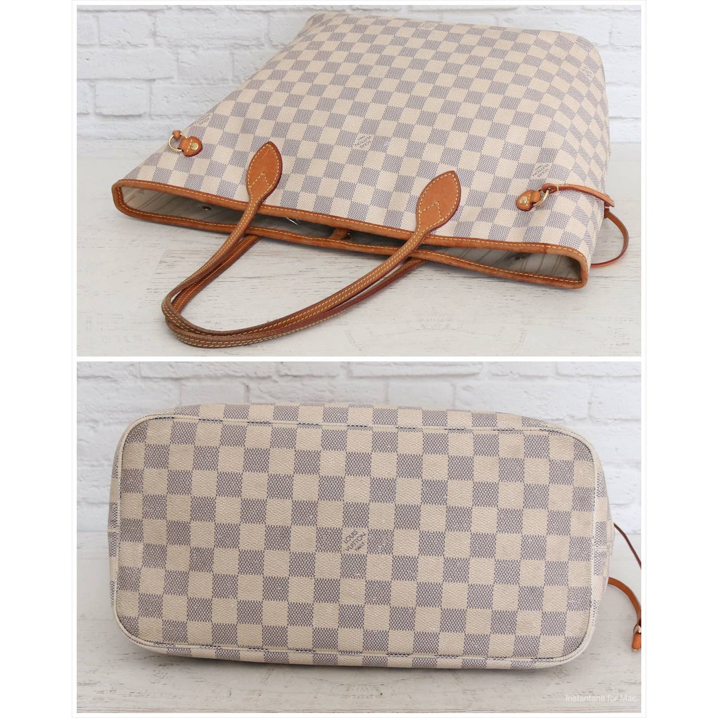 Louis Vuitton Neverfull MM Damier Azur Tote