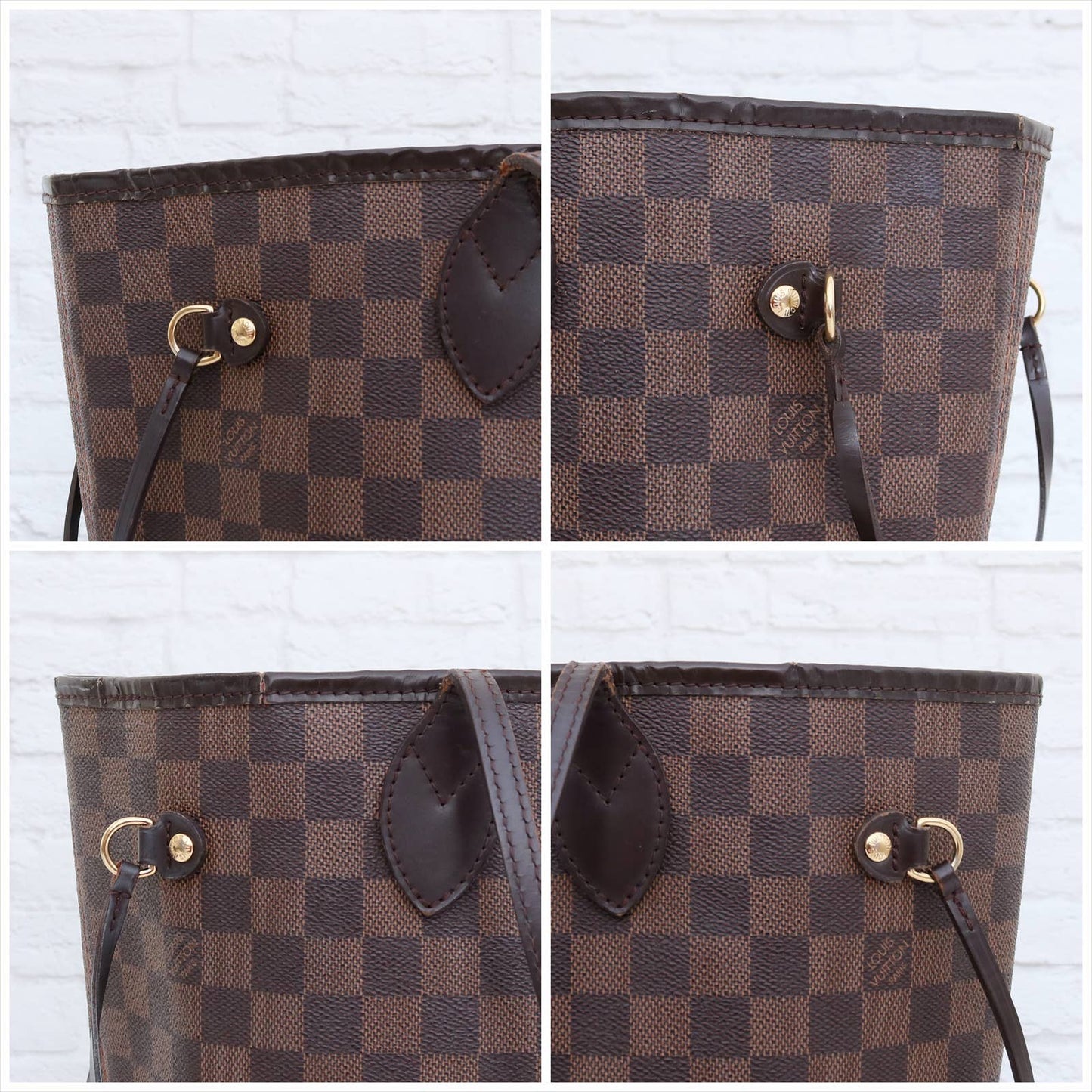 Louis Vuitton Neverfull MM Damier Ebene Tote