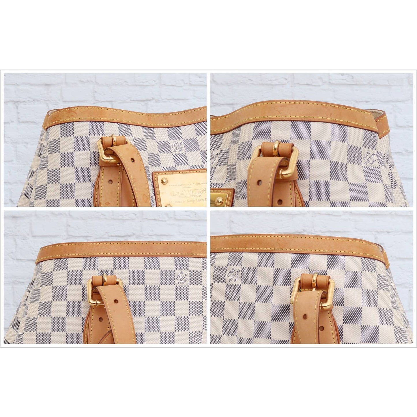 Louis Vuitton Hampstead MM Damier Azur Shoulder Bag