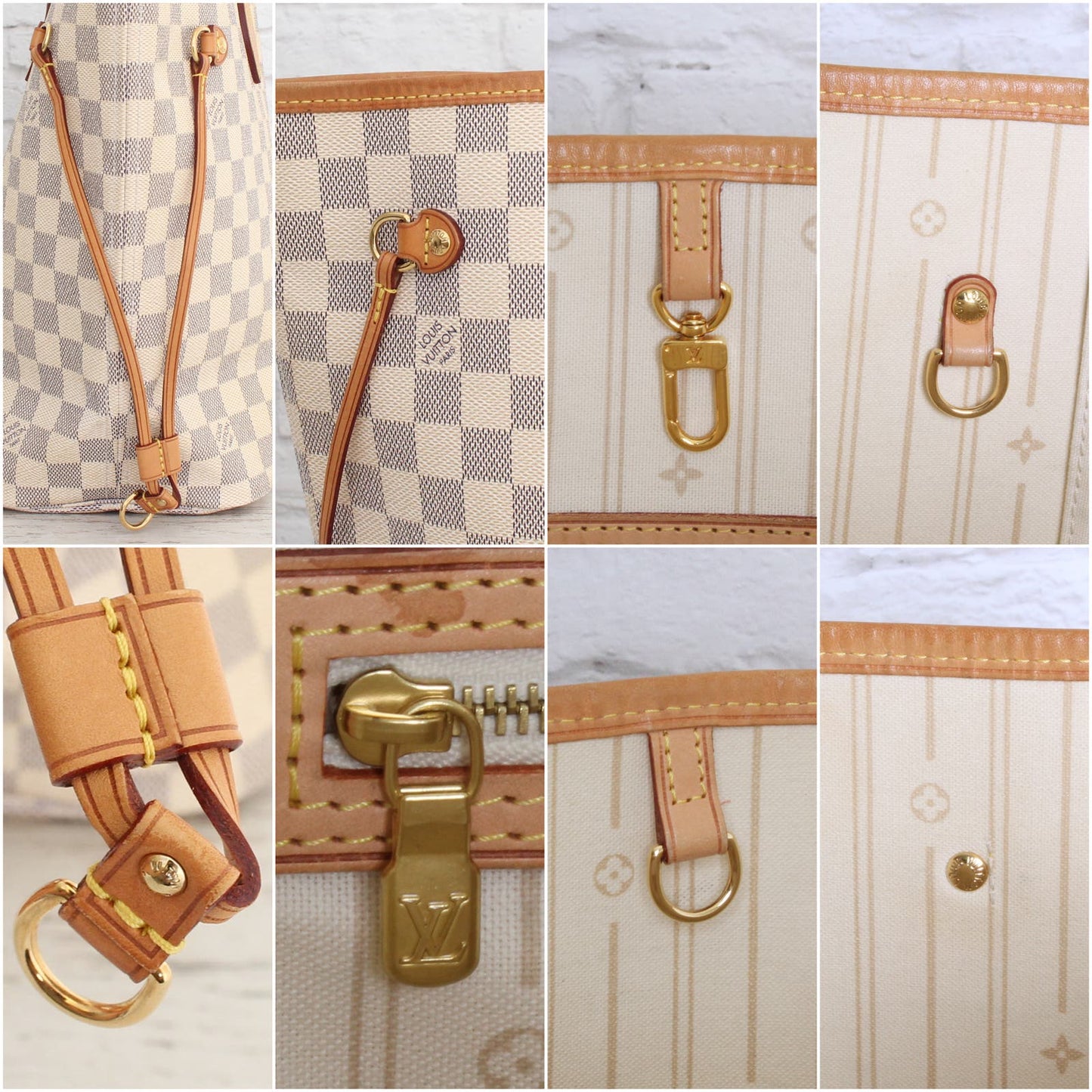 Louis Vuitton Neverfull MM Damier Azur Tote