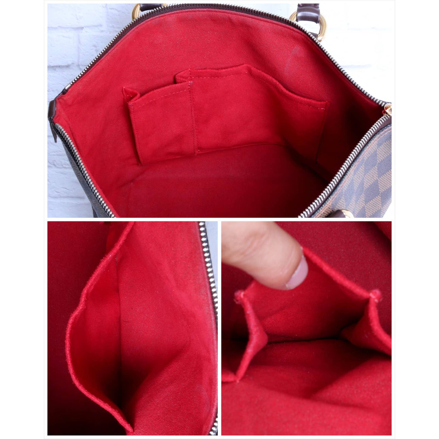 Louis Vuitton Saleya PM Tote Damier Ebene Shoulder Bag Handbag Leather