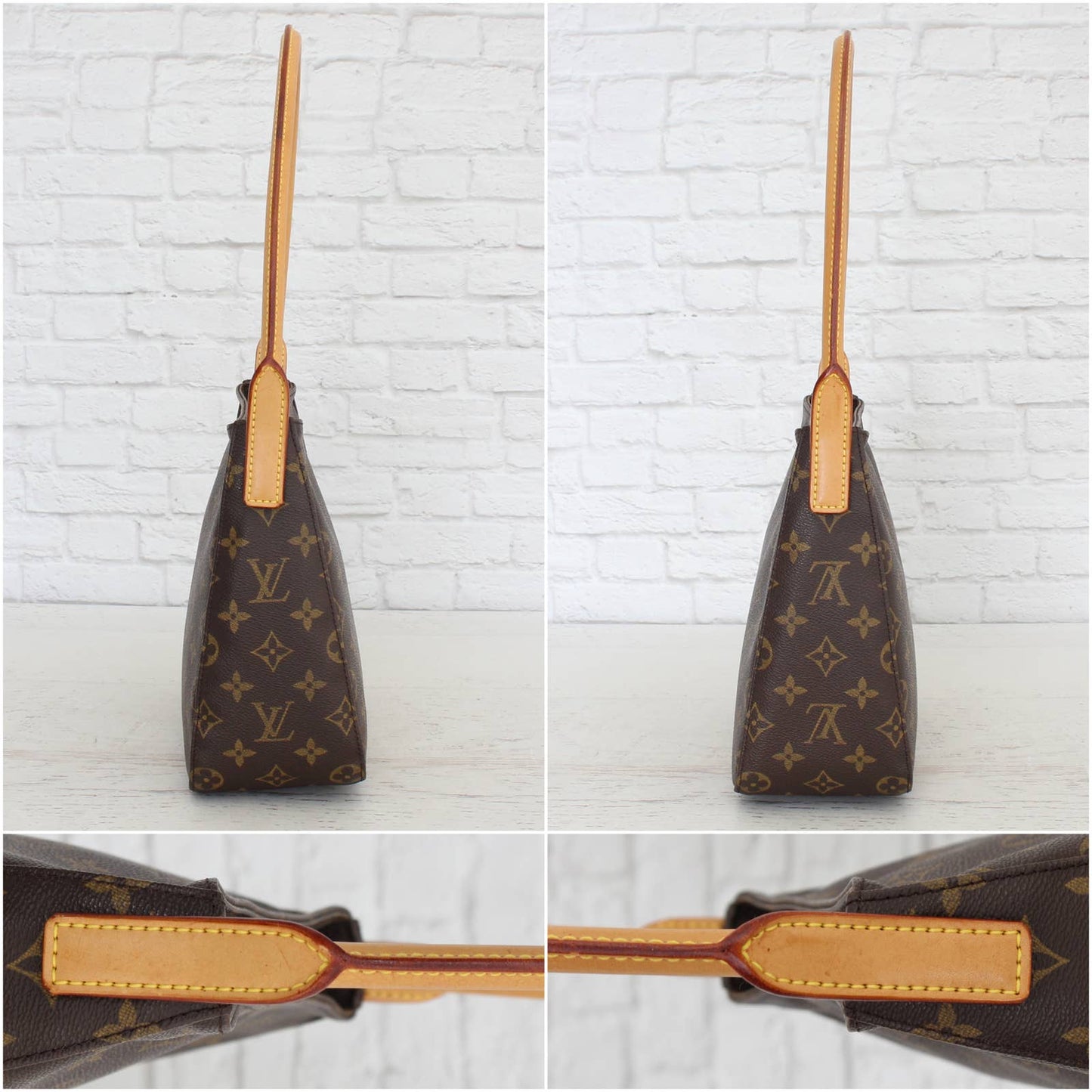 Louis Vuitton Looping MM Shoulder Bag Monogram Purse Leather Handbag