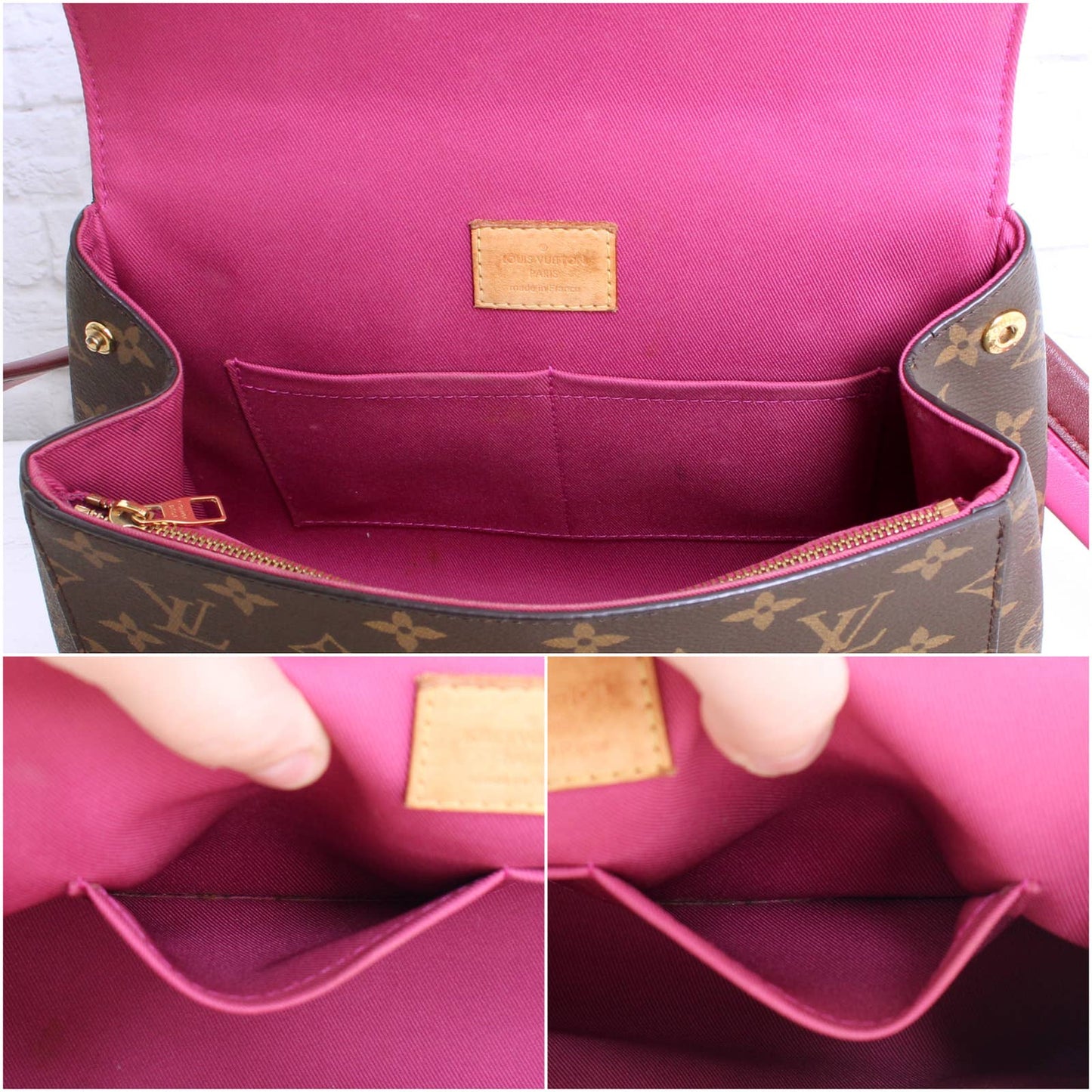 Louis Vuitton Cluny BB Monogram Crossbody Fuchsia