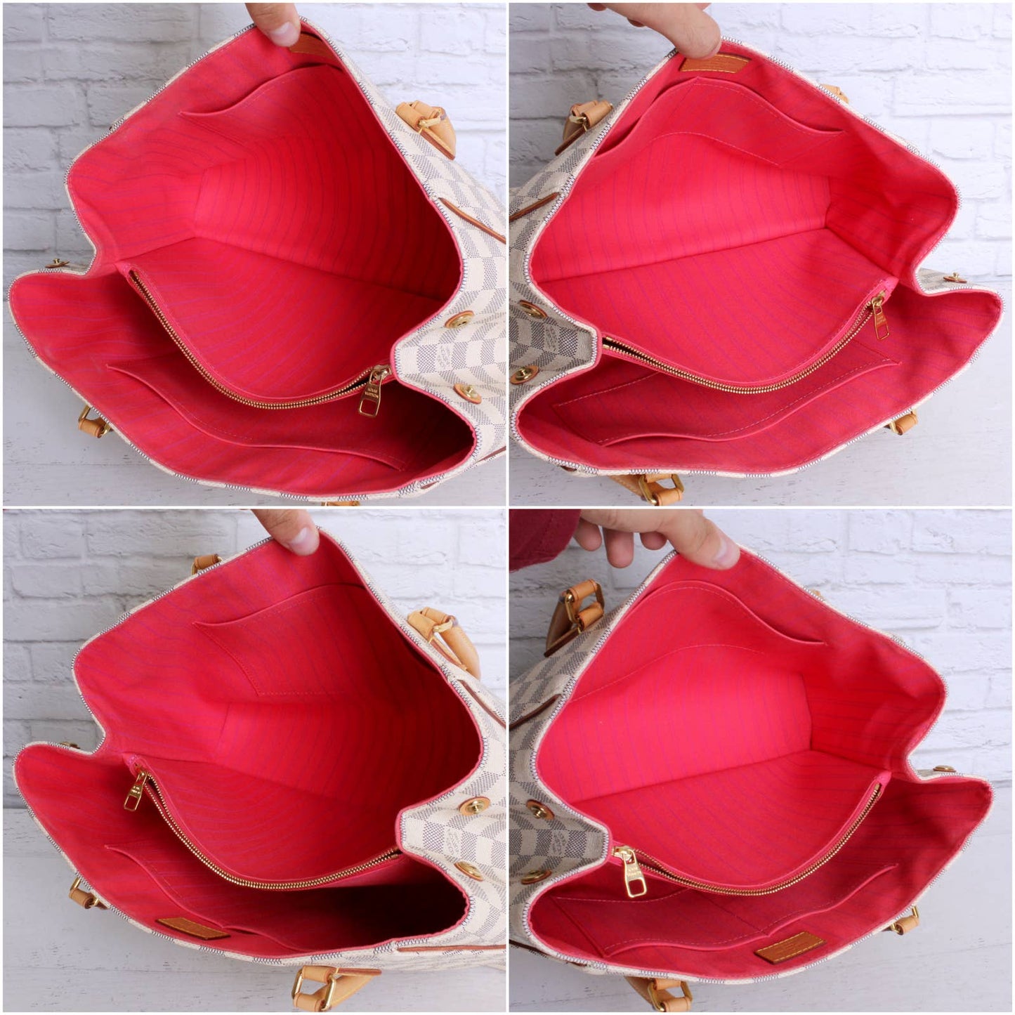 Louis Vuitton Calvi Damier Azur Tote Shoulder Bag