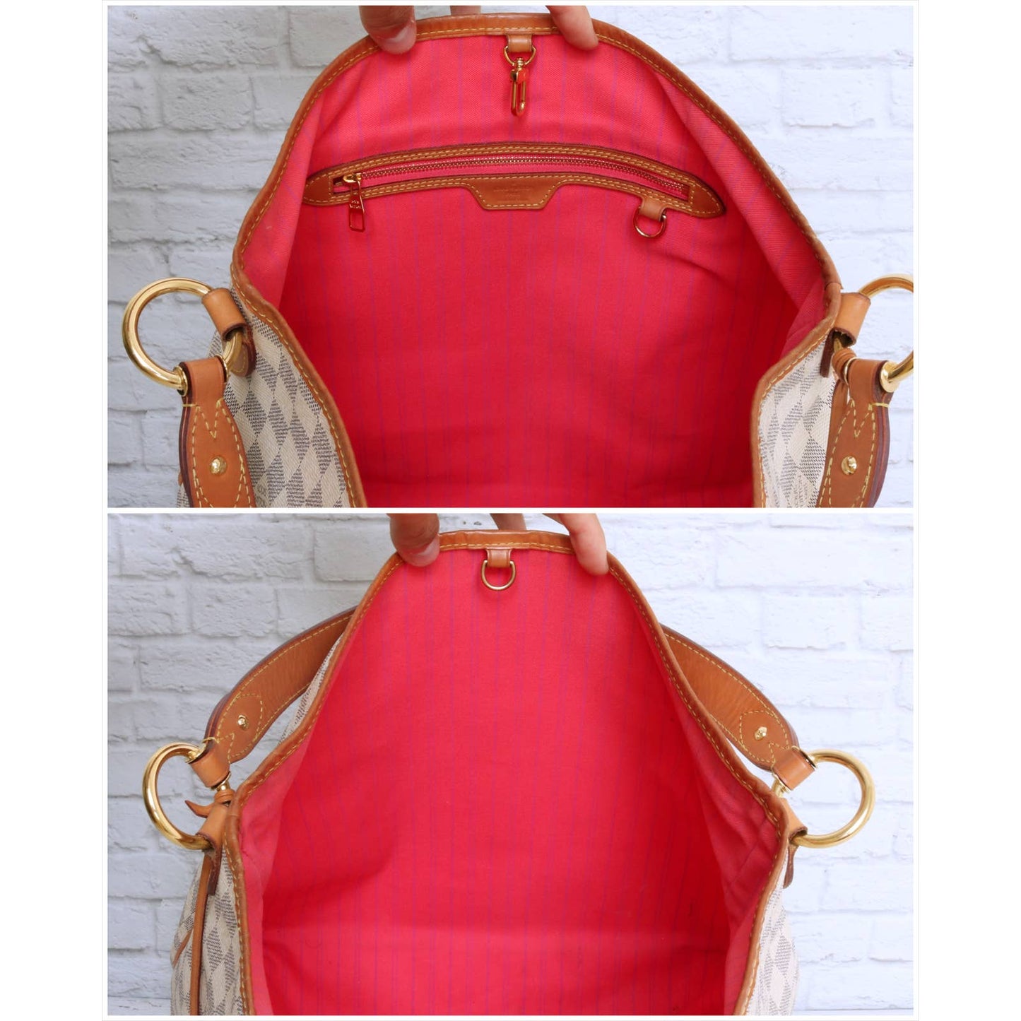 Louis Vuitton Delightful MM Damier Azur Tote with Box