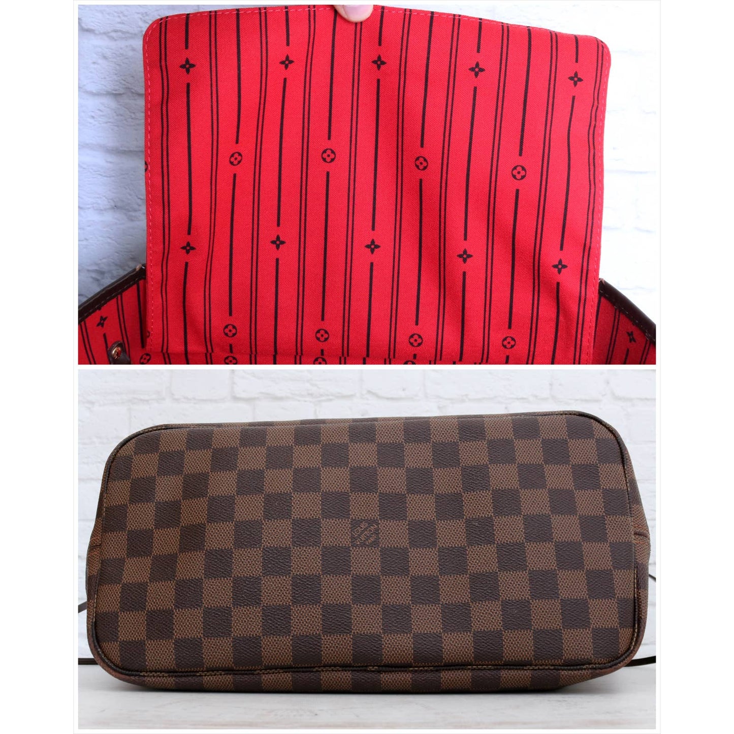 Louis Vuitton Neverfull MM Damier Ebene Tote in Box & Dust Bag