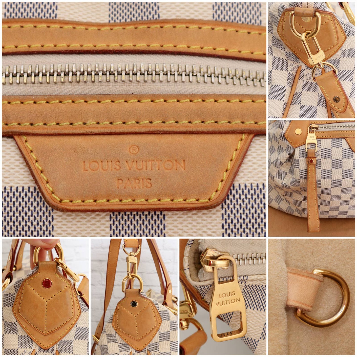 Louis Vuitton Evora MM Damier Azur Shoulder Bag