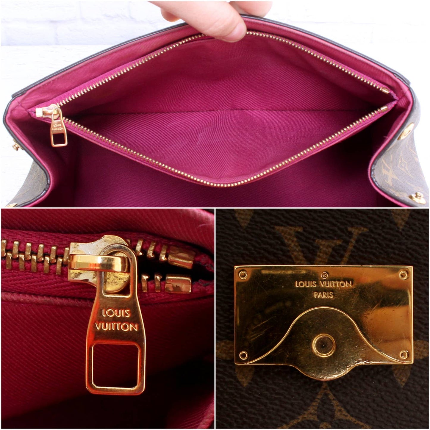 Louis Vuitton Cluny BB Monogram Crossbody Fuchsia