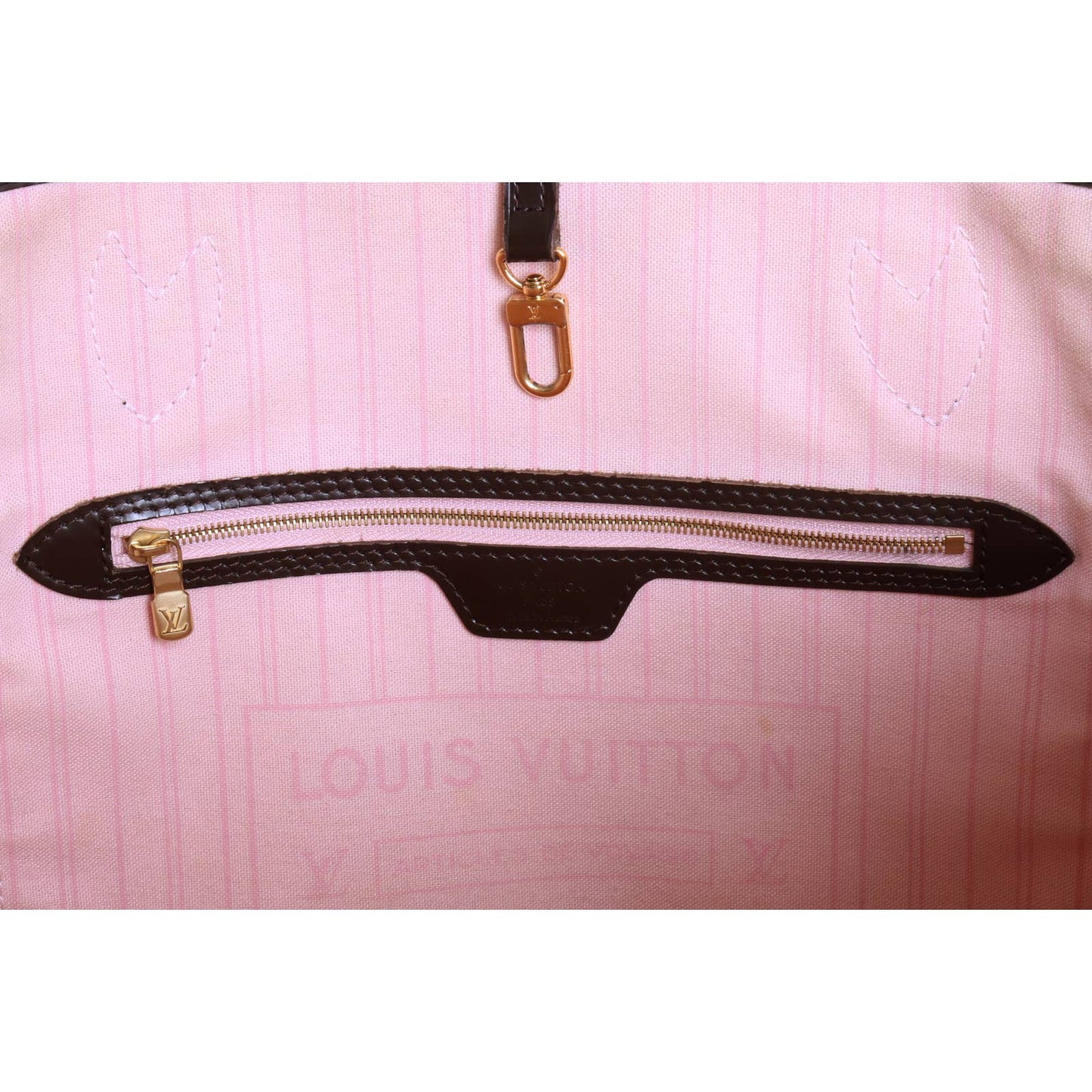 Louis Vuitton Neverfull MM Damier Ebene Rose Ballerine Tote