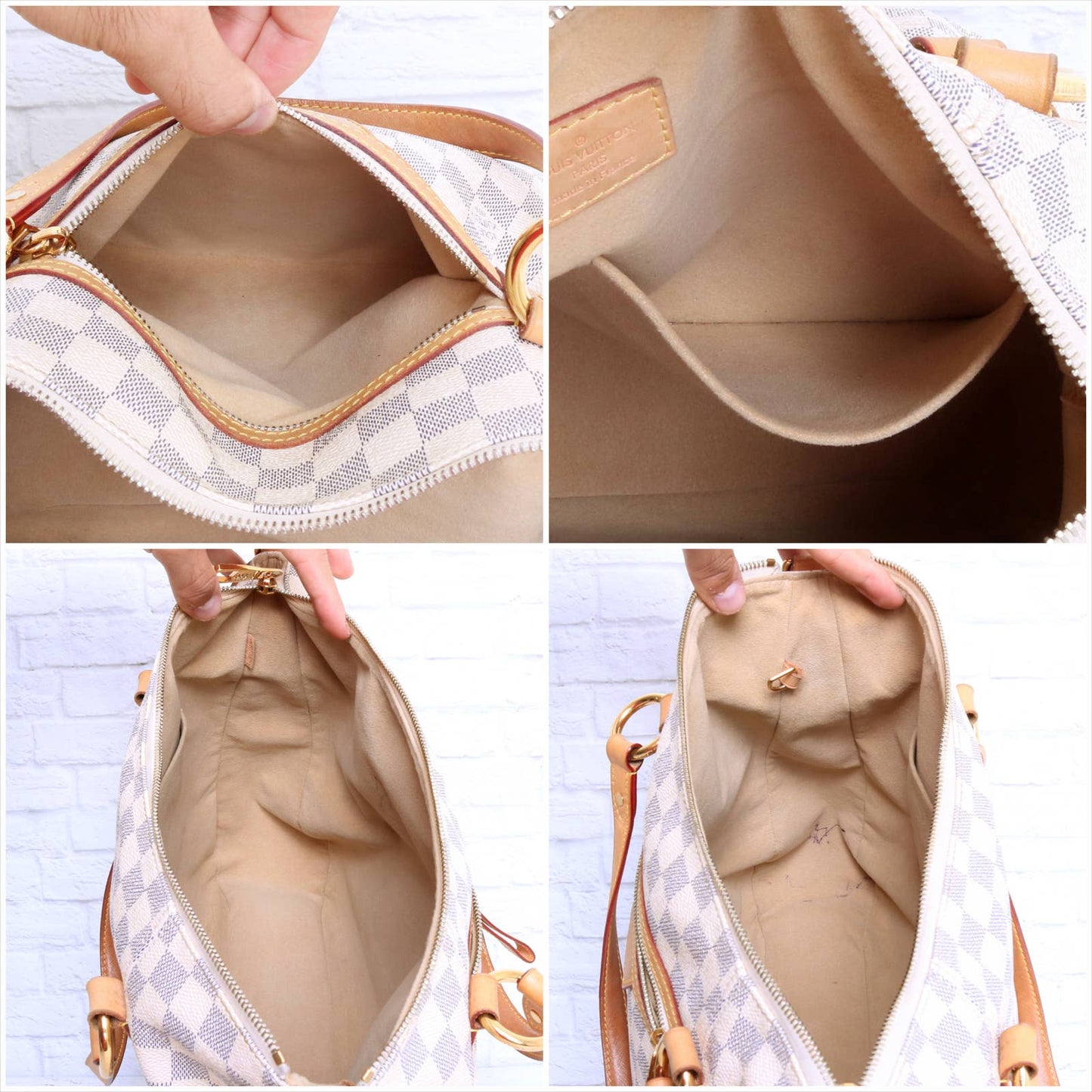 Louis Vuitton Evora MM Damier Azur Shoulder Bag