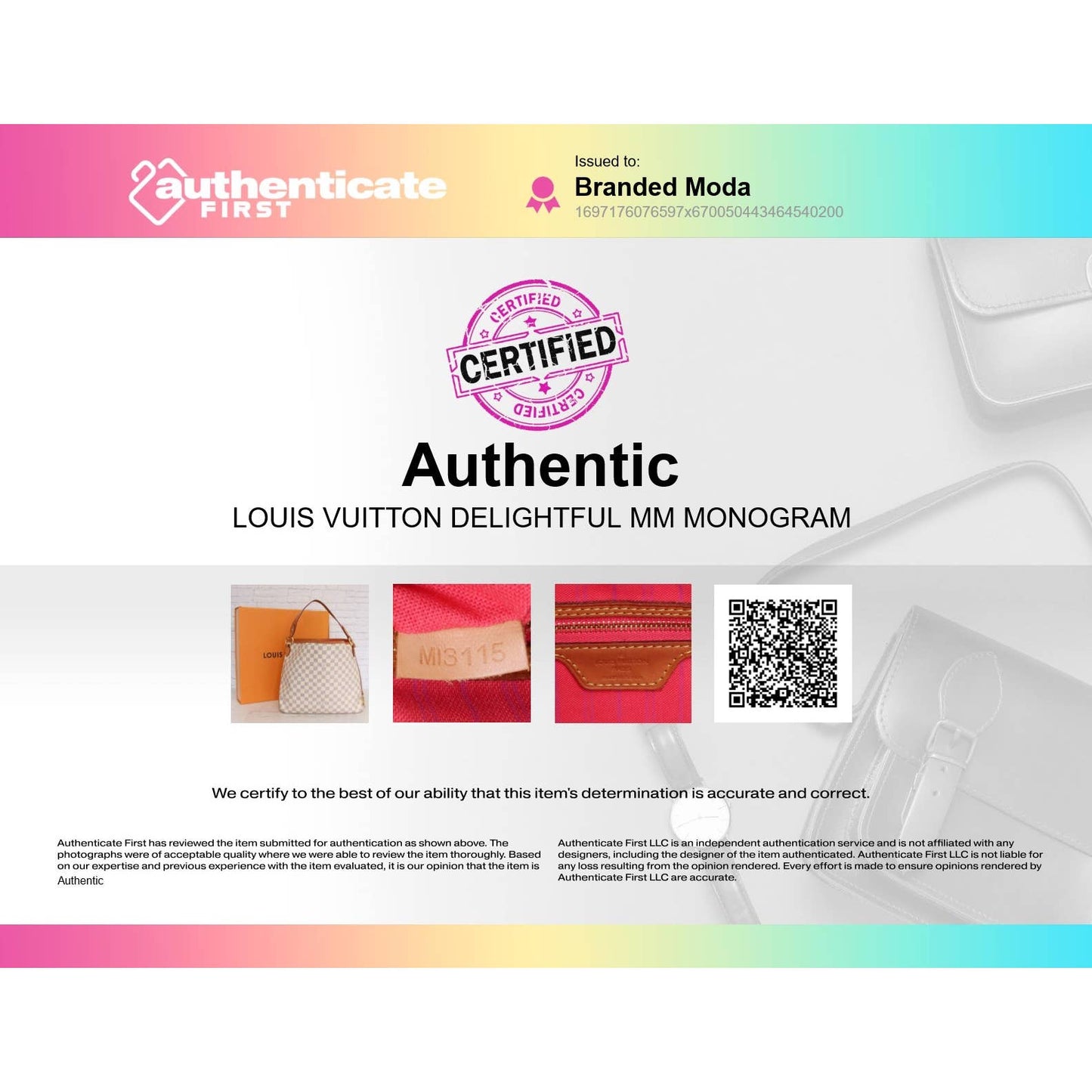 Louis Vuitton Delightful MM Damier Azur Tote with Box