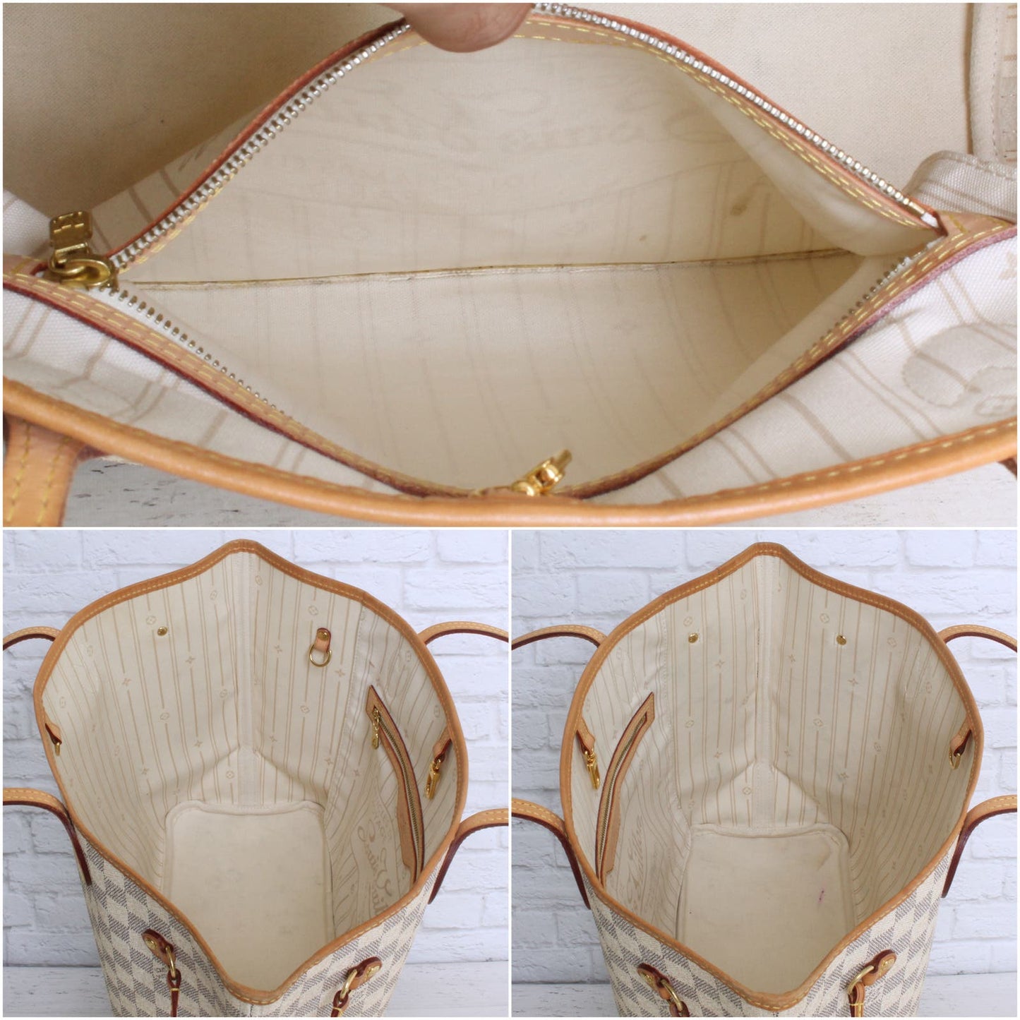 Louis Vuitton Neverfull MM Damier Azur Tote