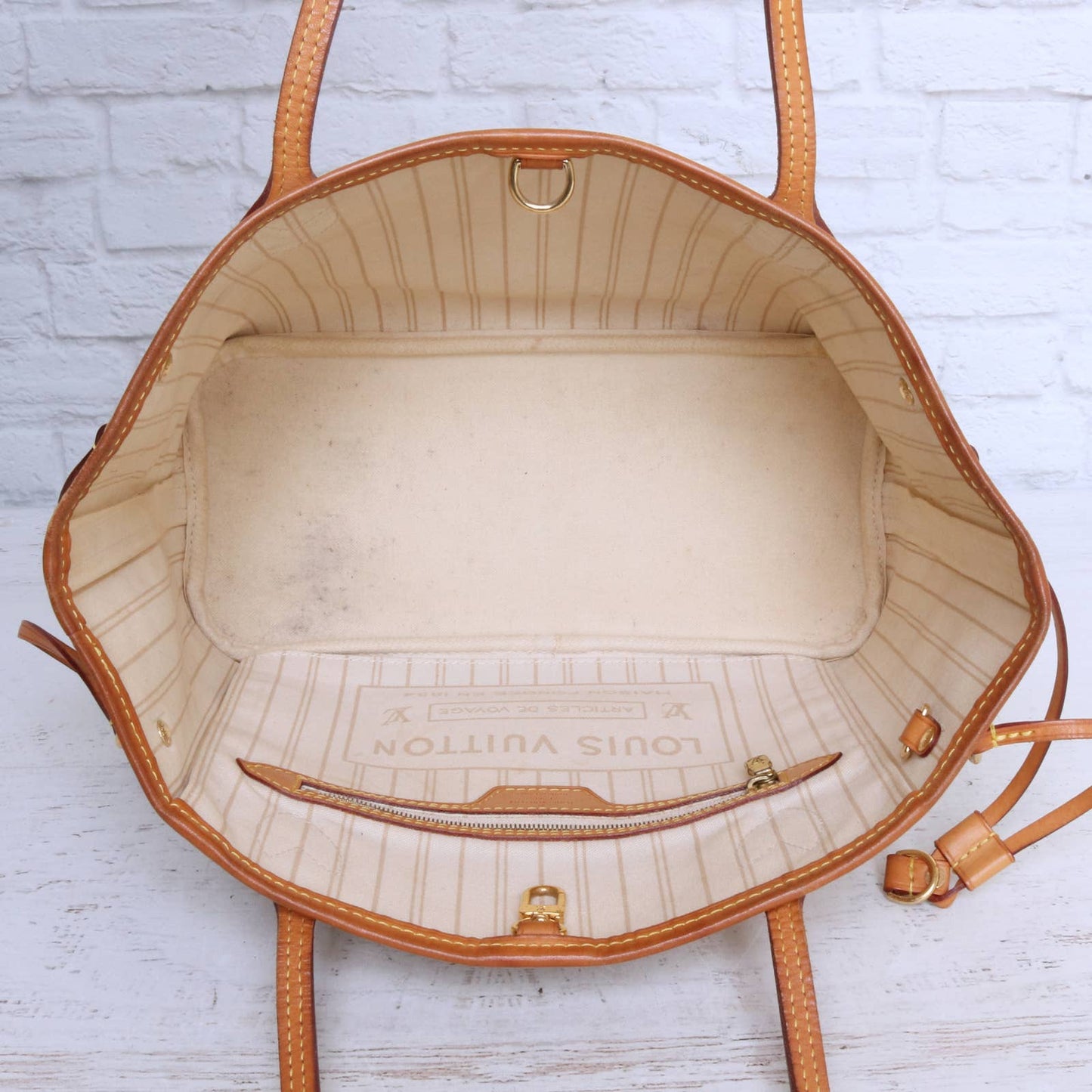 Louis Vuitton Neverfull PM with Pouch Damier Azur Small Tote