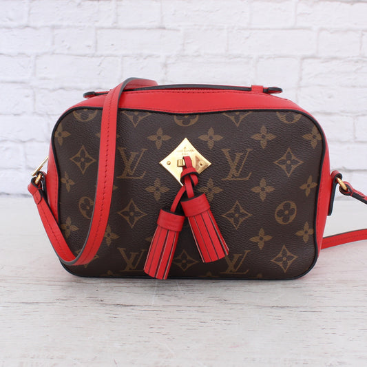 Louis Vuitton Saintonge Monogram Red Crossbody