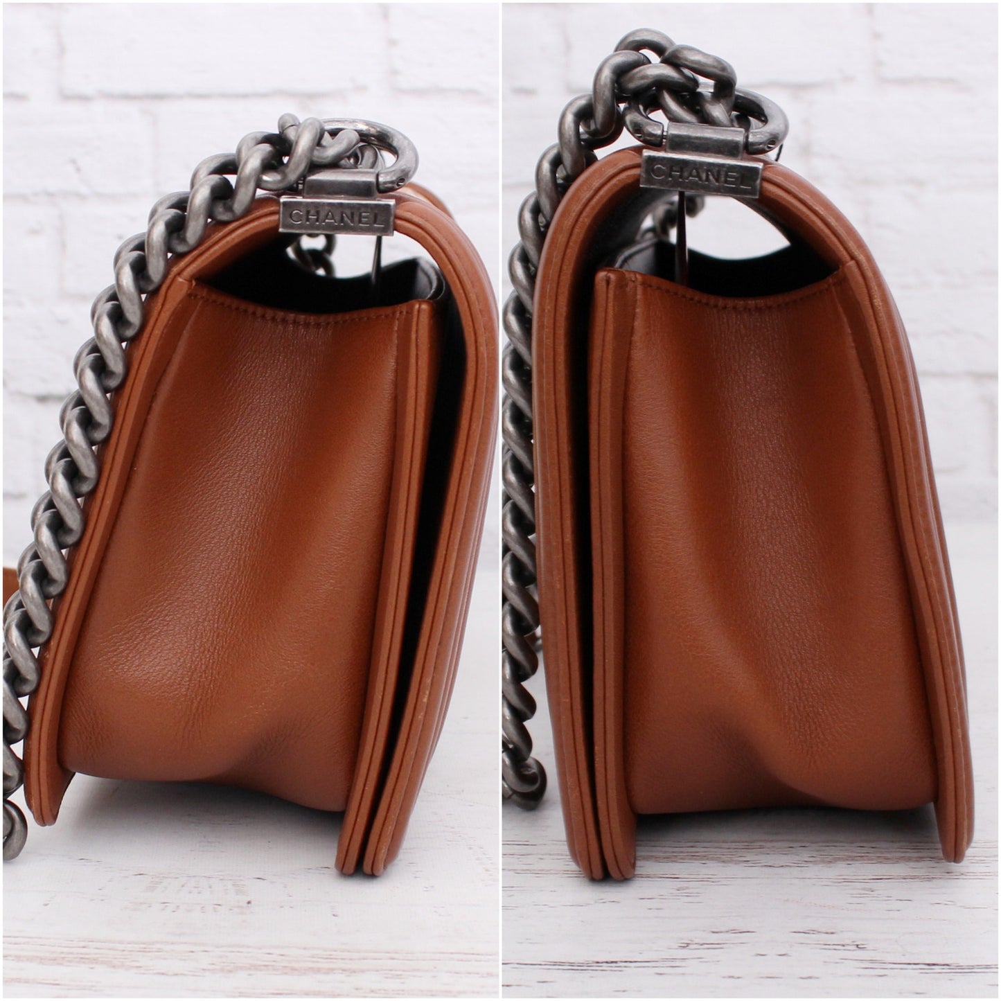 Chanel Paris-Dallas Corboda Boy Bag Embosed Calfskin Shoulder Crossbody A4817