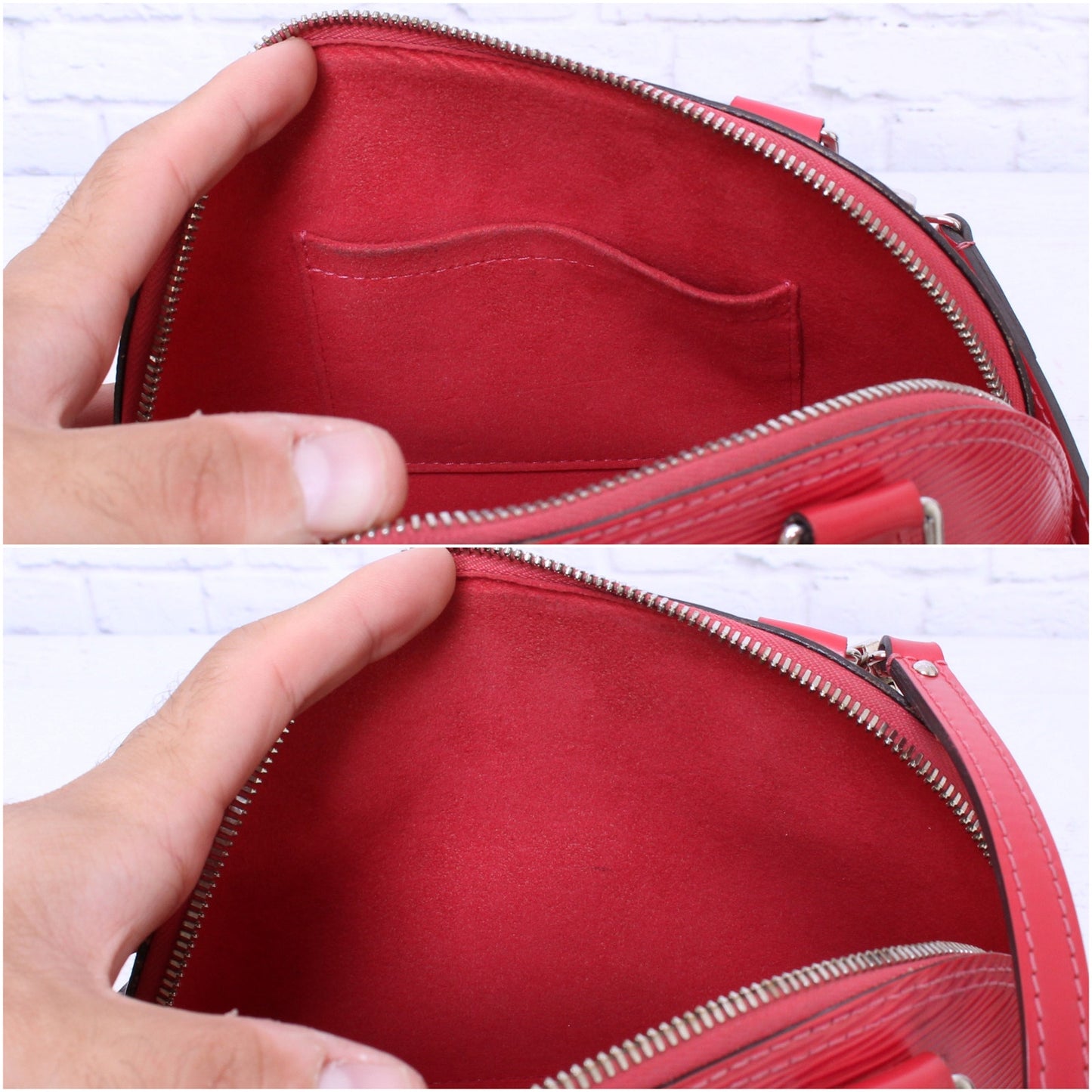 Louis Vuitton Alma BB Pink Epi Crossbody Leather Satchel Handbag A2664