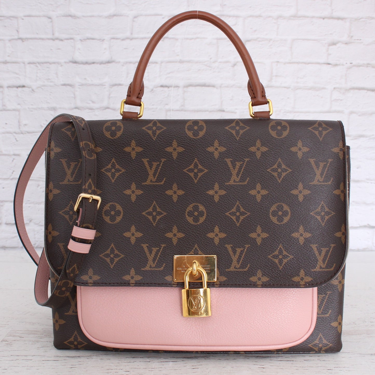 Louis Vuitton Marignan Pink & Monogram Crossbody & Satchel