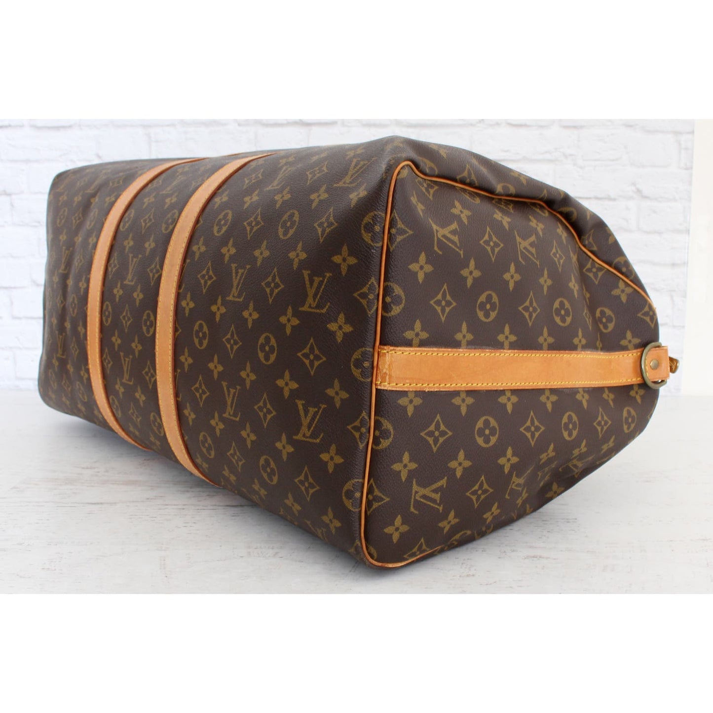 Louis Vuitton Keepall Bandouliere 55 Monogram Duffle Luggage Handbag