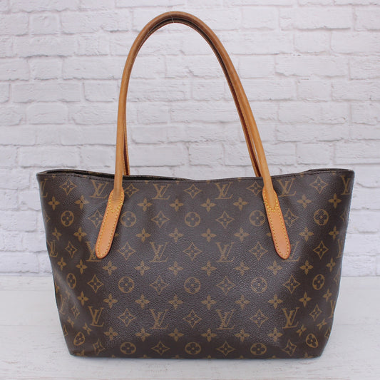 Louis Vuitton Raspail PM Monogram Tote Brown Shoulder Purse Large Handbag A5134
