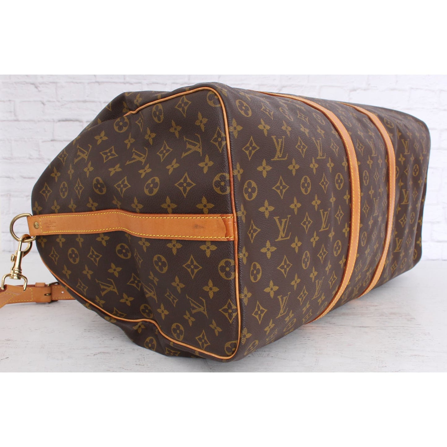 Louis Vuitton Keepall 60 Bandouliere Monogram Duffle Luggage Shoulder