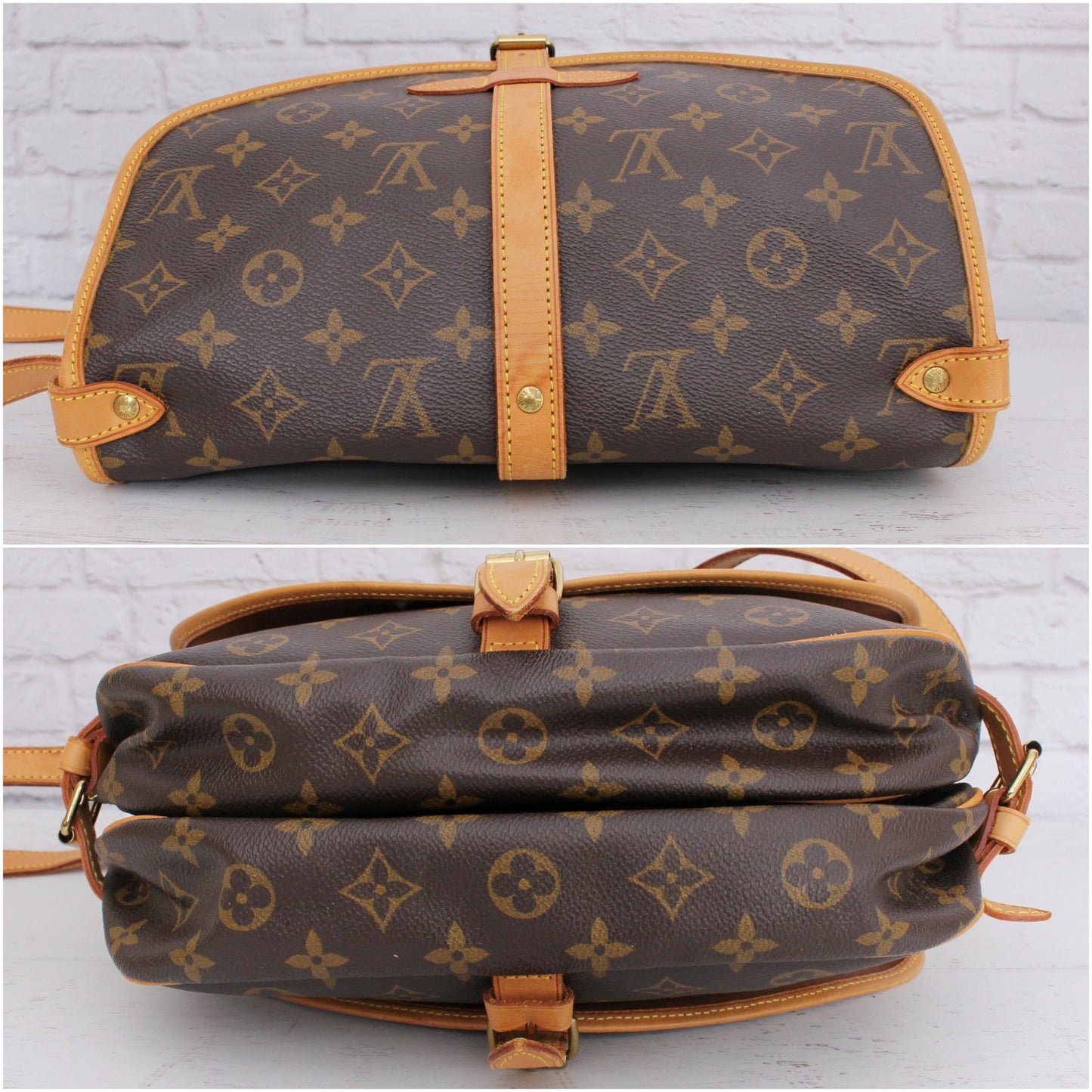 Louis Vuitton Saumur 30 Monogram Crossbody & Shoulder Bag Messenger Brown A5115