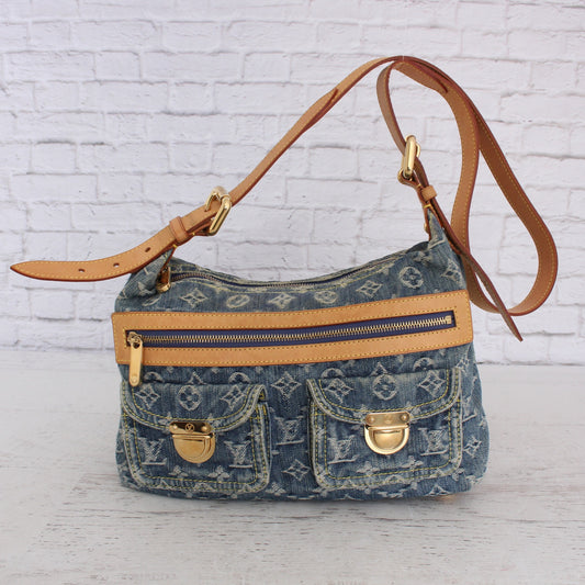 Louis Vuitton Baggy PM Blue Denim Monogram Crossbody