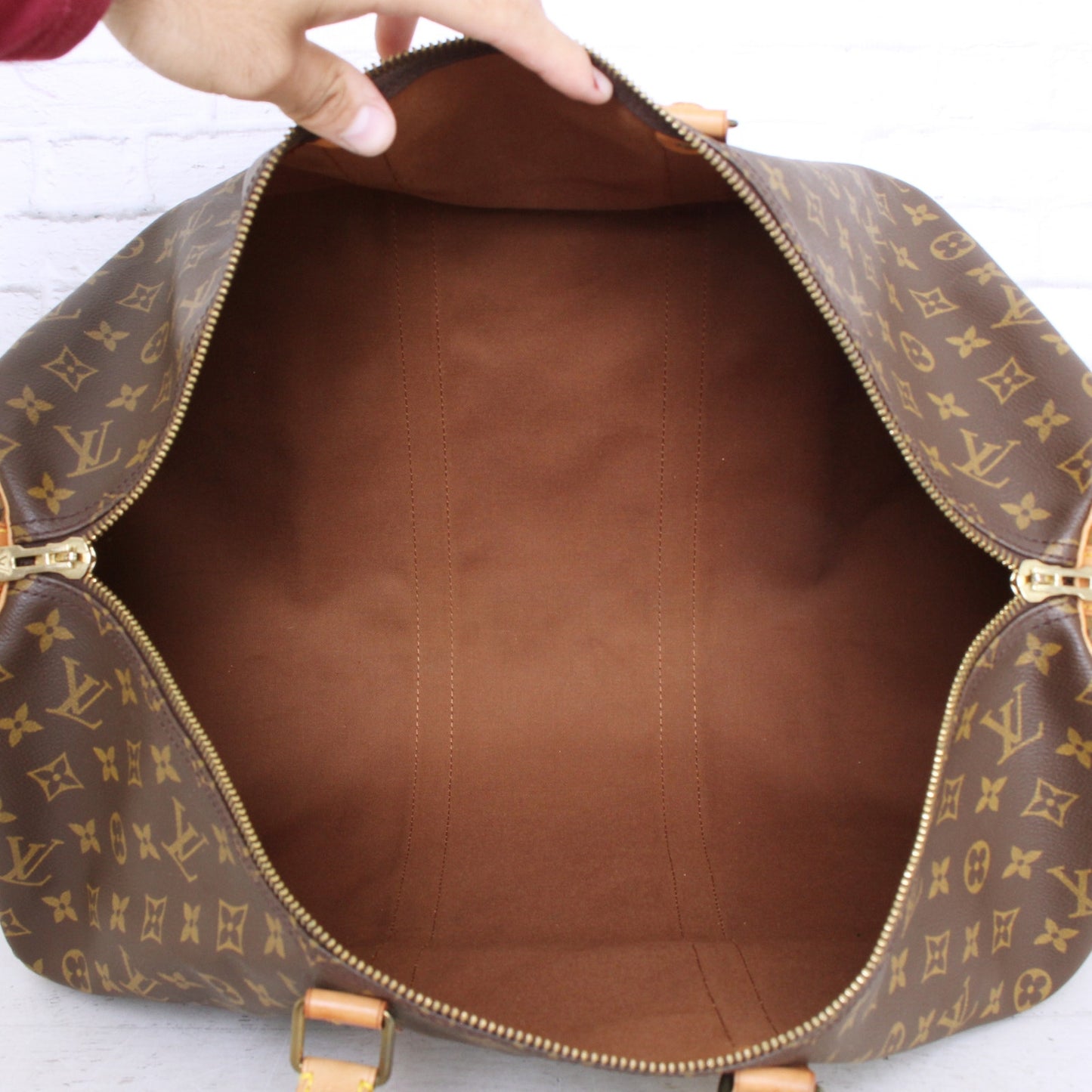 Louis Vuitton Keepall Bandouliere 55 Messenger Monogram Brown Travel