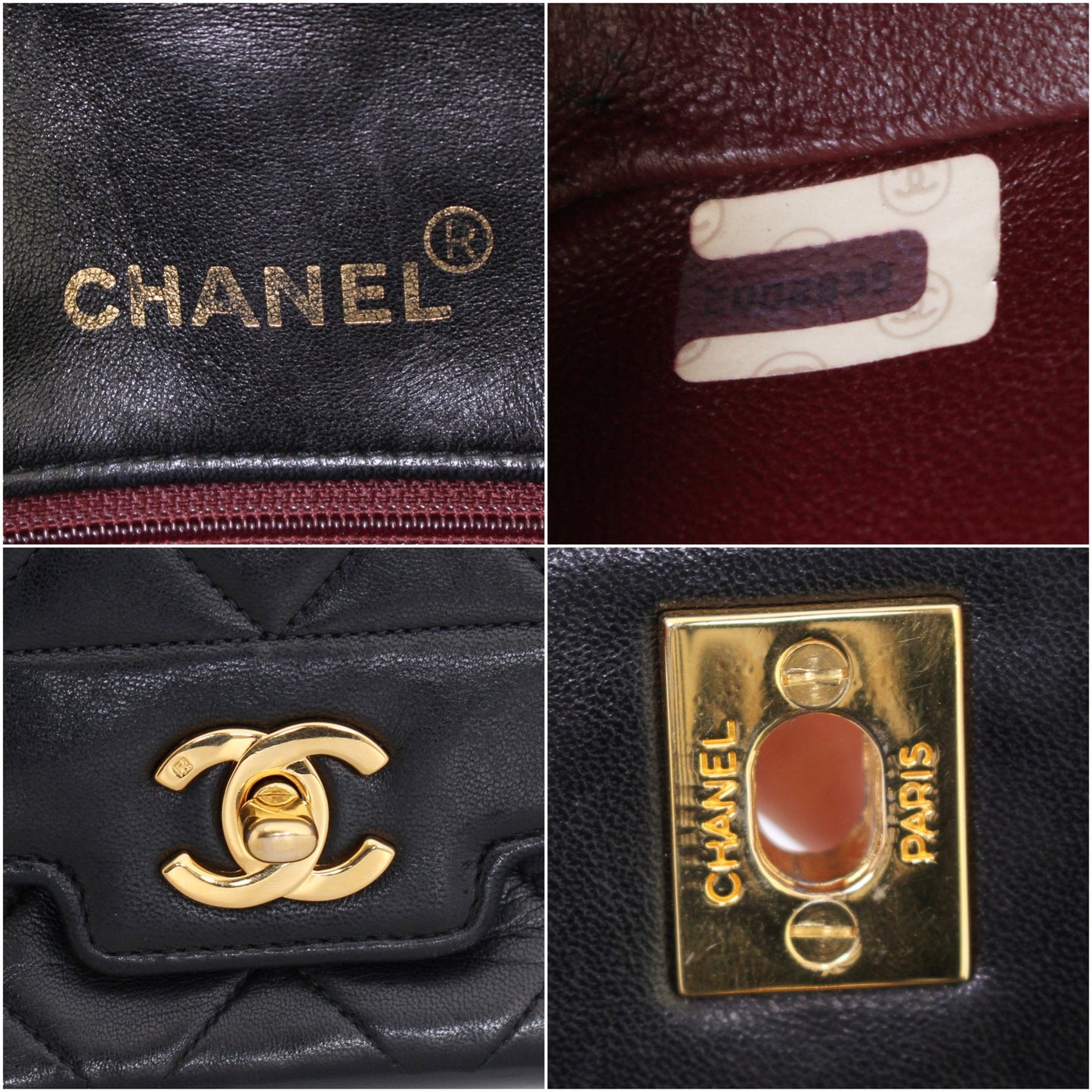 Chanel Diana Black Lambskin Purse Crossbody Shoulder Bag