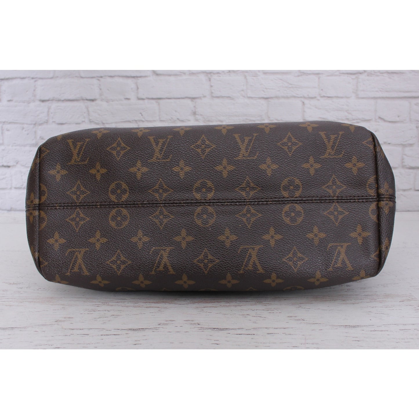 Louis Vuitton Raspail PM Monogram Tote Brown Shoulder Purse Large Handbag A5134