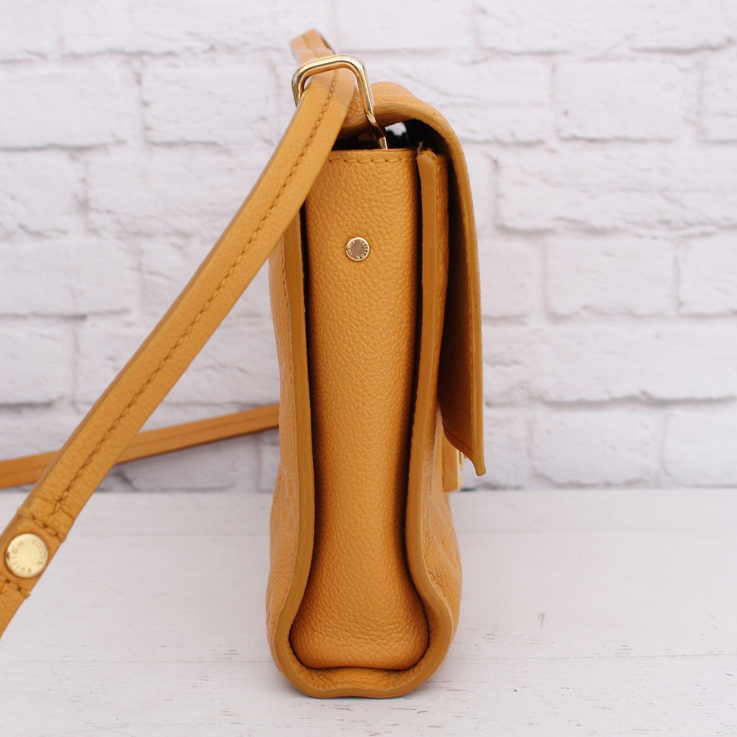 Louis Vuitton Fascinante Yellow Empreinte Crossbody Women Purse Handbag A5095