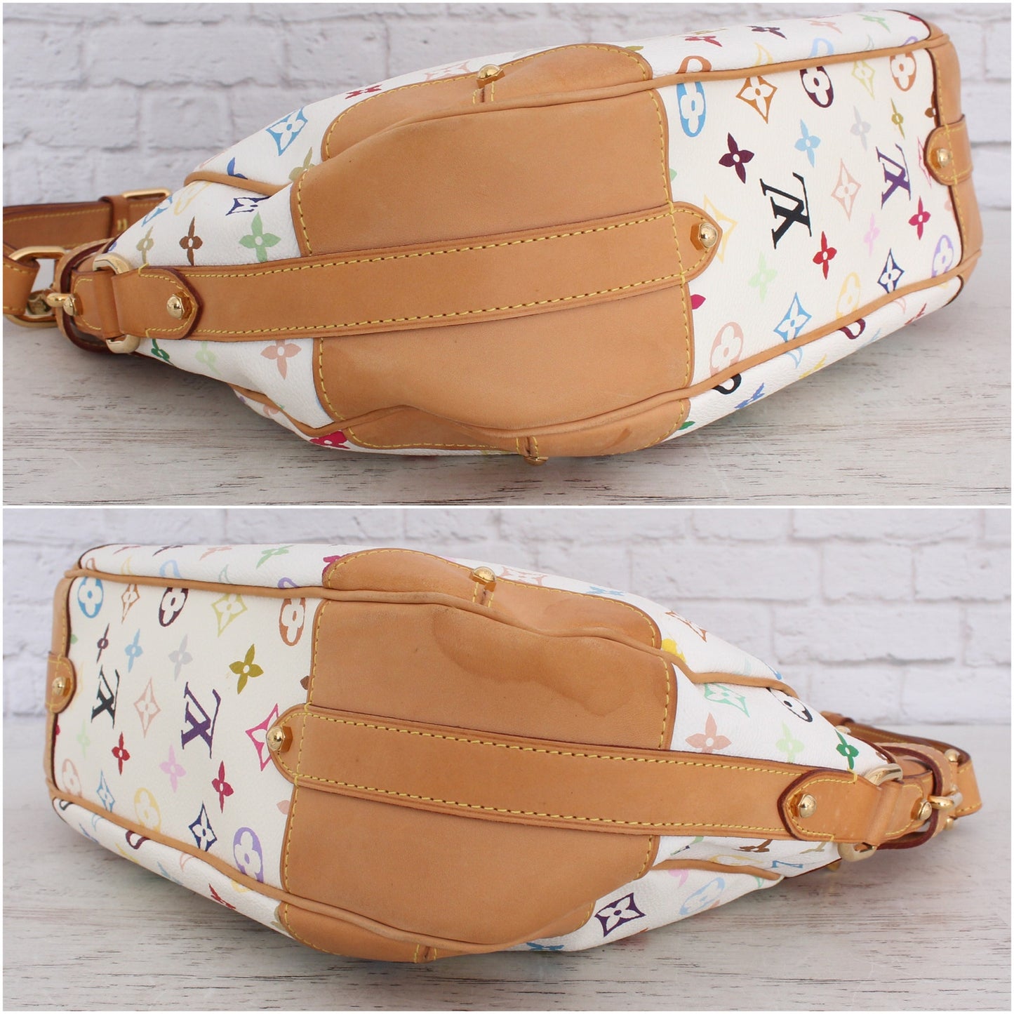 Louis Vuitton Greta GM White Multicolor Shoulder Bag