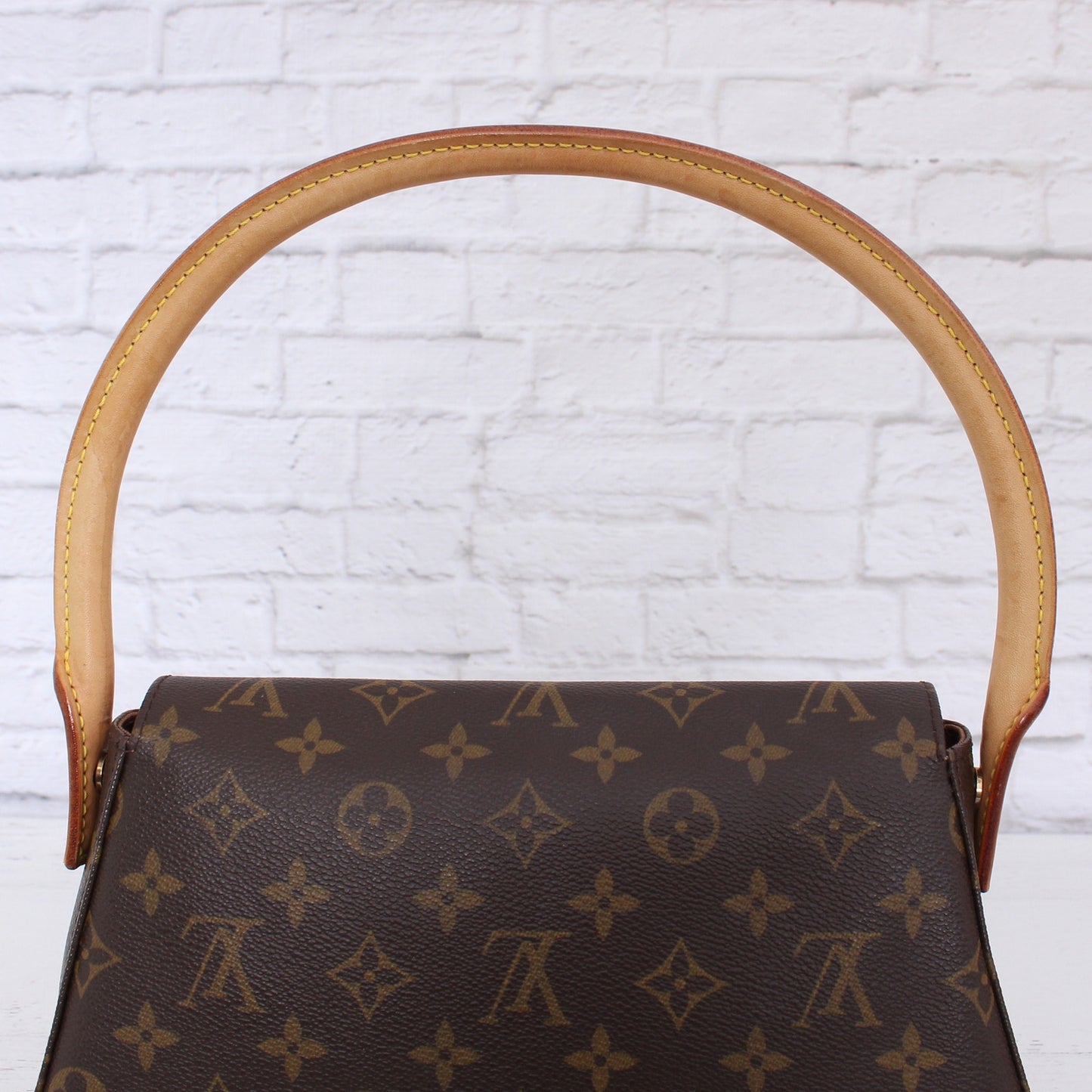 Louis Vuitton Mini Looping Shoulder Bag Monogram Purse Tote Leather Handbag Zip