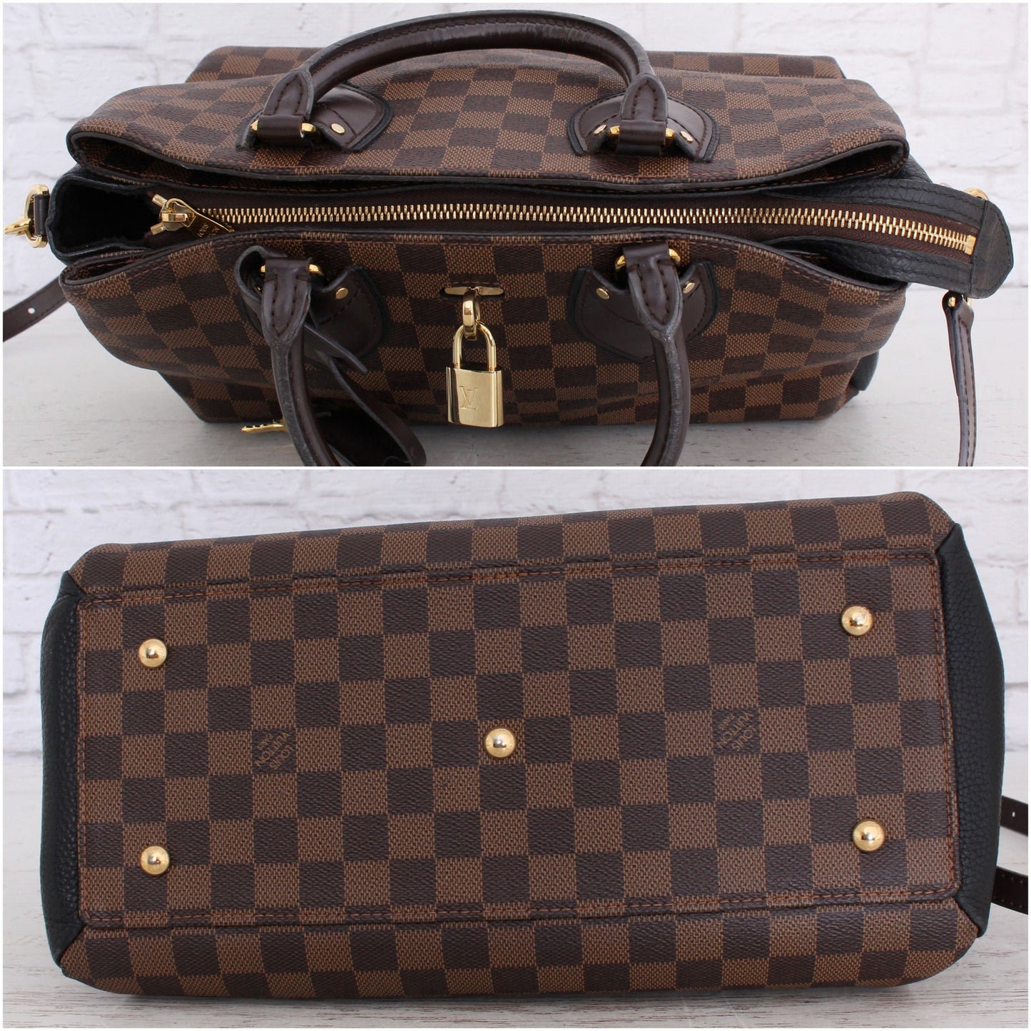 Louis Vuitton Normandy Noir Damier Ebene Satchel/Crossbody