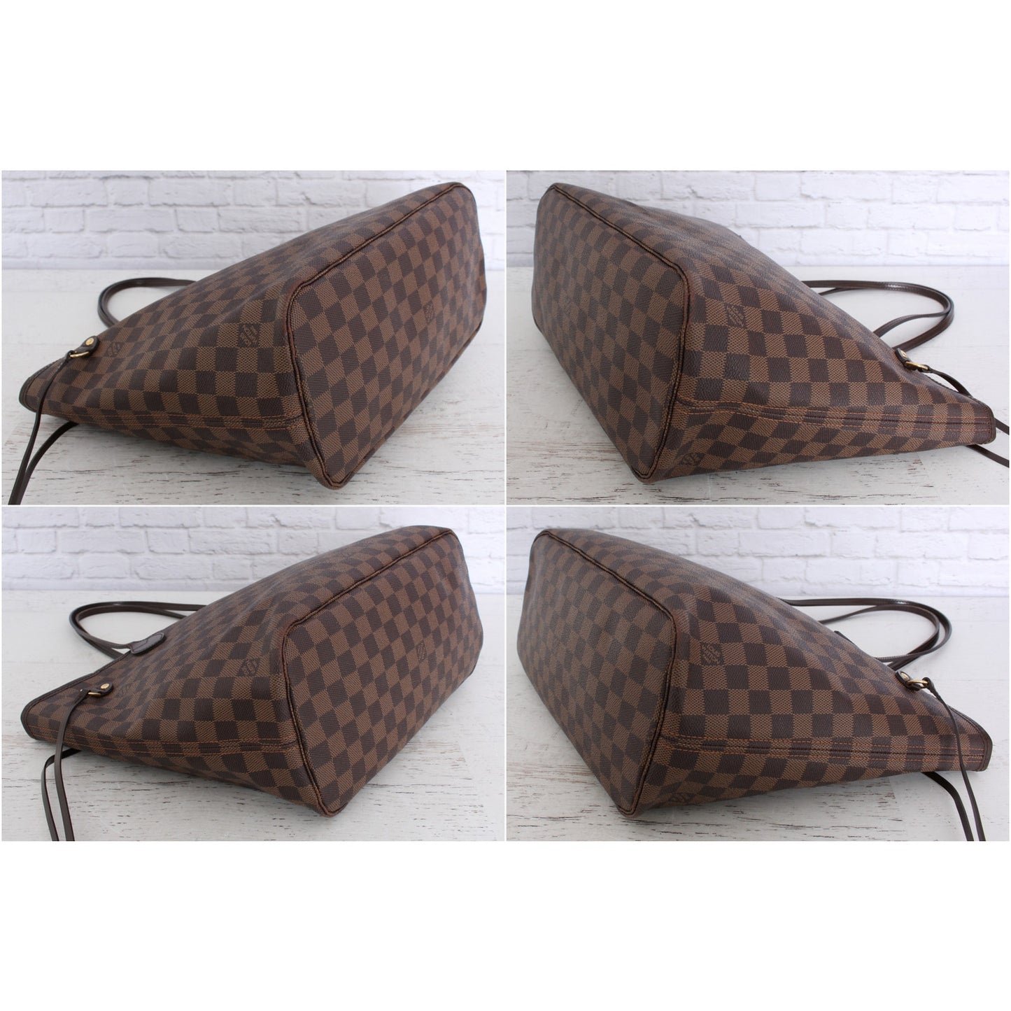 Louis Vuitton Neverfull MM Damier Ebene Leather Tote