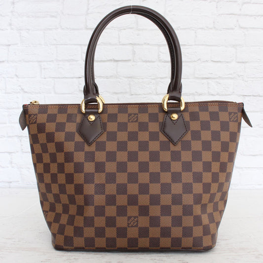 Louis Vuitton Saleya PM Tote Damier Ebene Shoulder Bag Handbag Leather