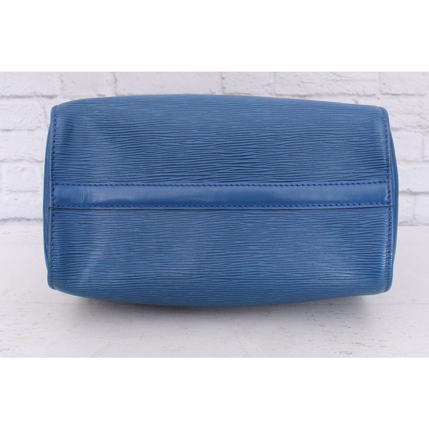 Louis Vuitton Speedy 25 Blue Epi Leather Satchel Purse Handbag Tote Purse A4917